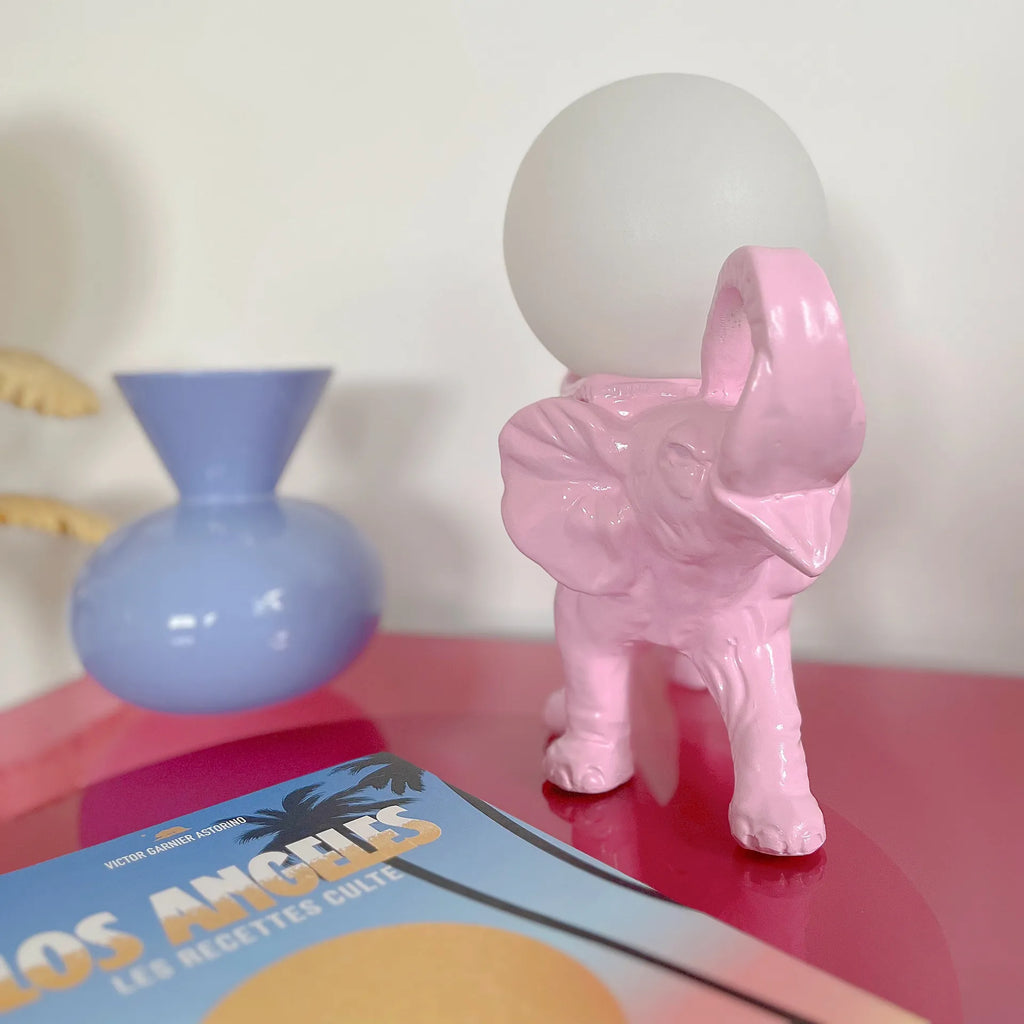 Lampe éléphant rose - Club Barbara