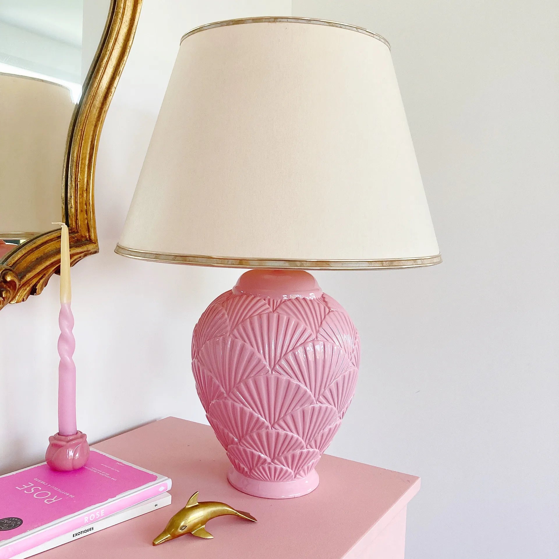 Lampe en céramique coquillages vintage - Club Barbara