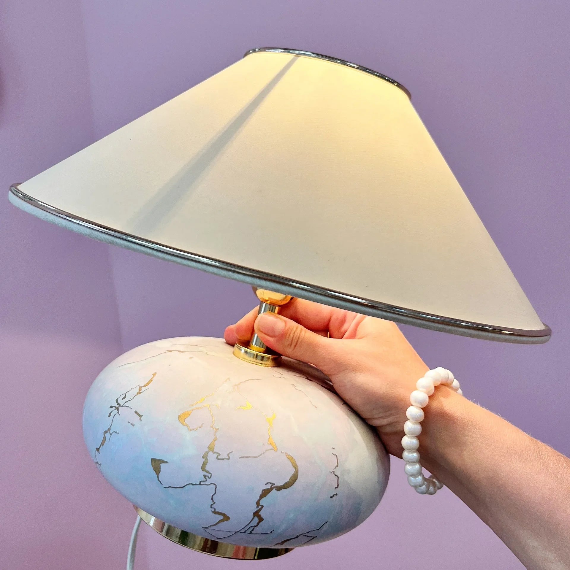 Lampe en Céramique Pastel – Années 80 - Club Barbara