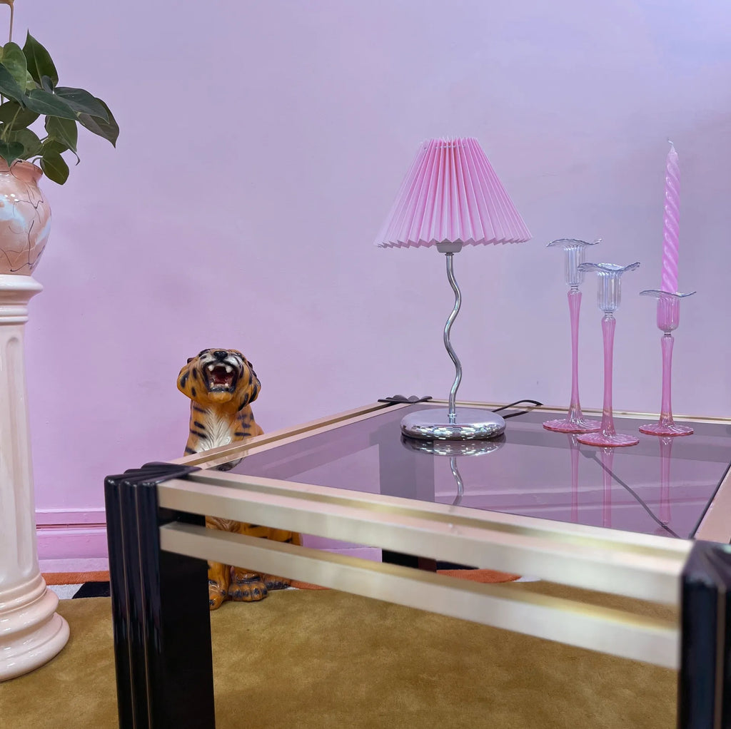 Lampe en Métal Chromé – Années 80 - Club Barbara