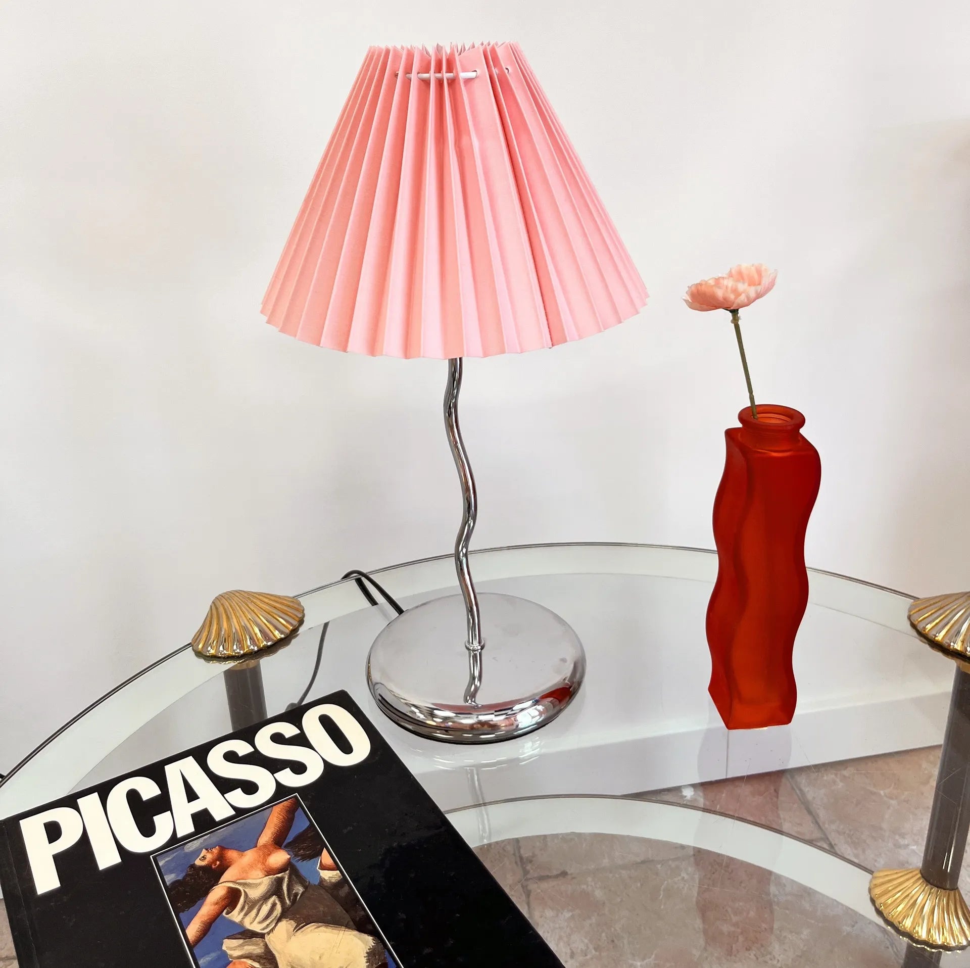 Lampe en Métal Chromé – Années 80 - Club Barbara