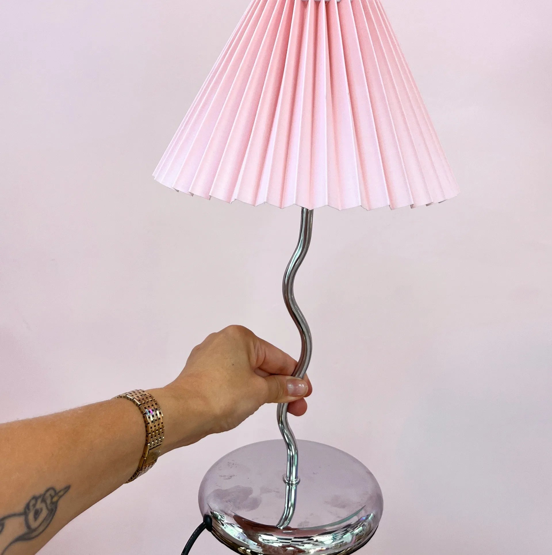Lampe en Métal Chromé – Années 80 - Club Barbara