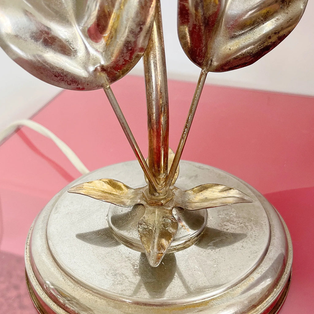 Lampe feuilles laiton vintage - Club Barbara