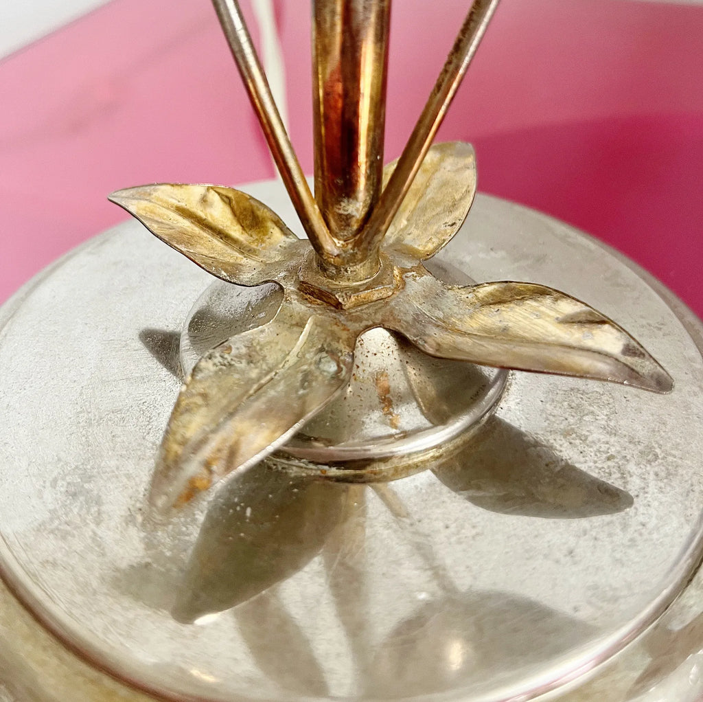 Lampe feuilles laiton vintage - Club Barbara