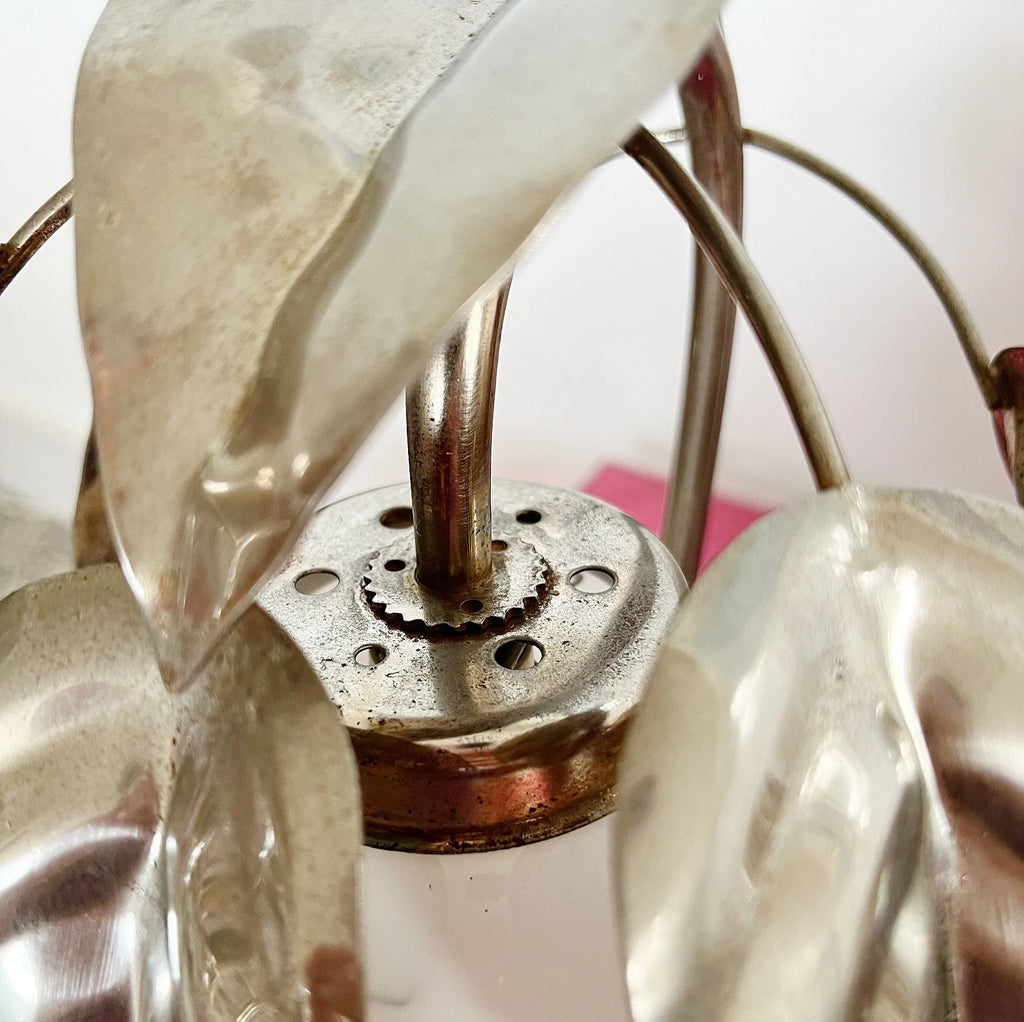 Lampe feuilles laiton vintage - Club Barbara