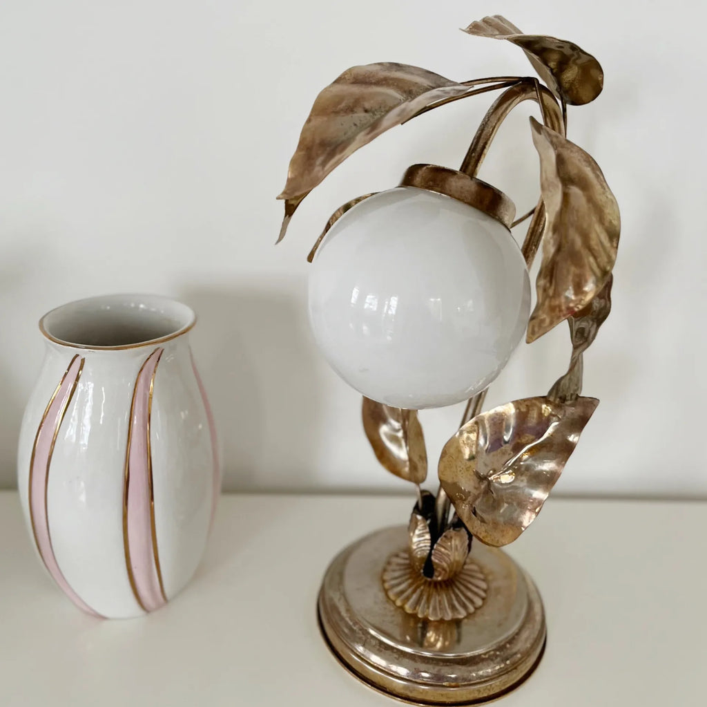 Lampe feuilles laiton vintage - Club Barbara