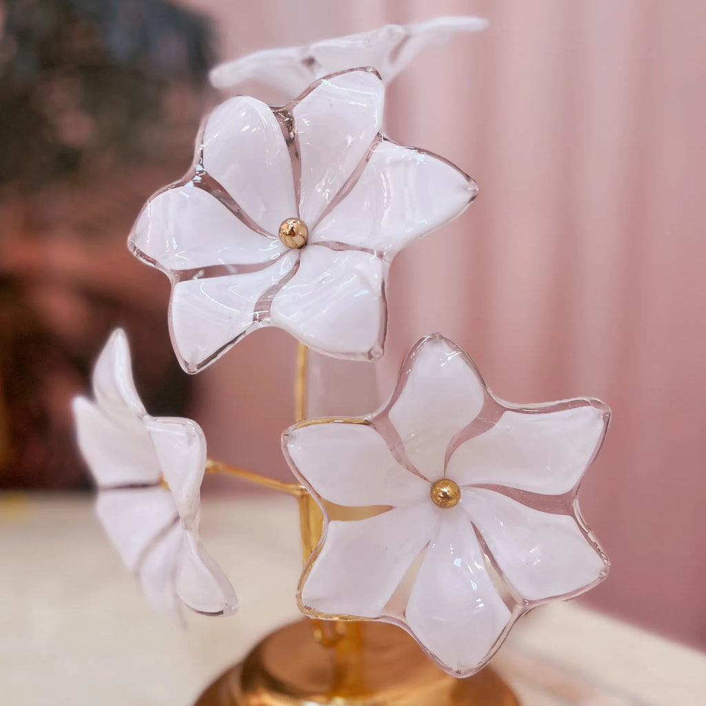 Lampe Fiore Opalino Murano, Italie, années 70 - Club Barbara