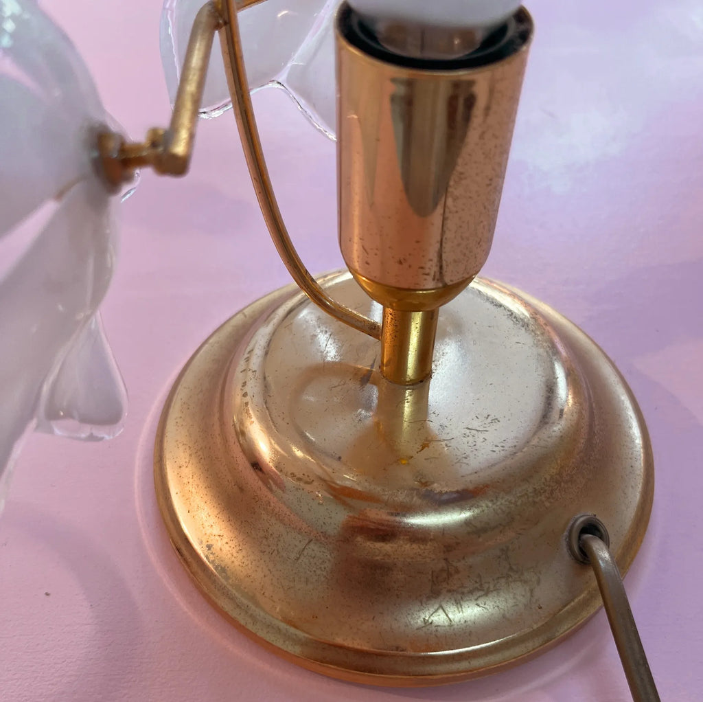 Lampe Fiore Opalino Murano, Italie, années 70 - Club Barbara
