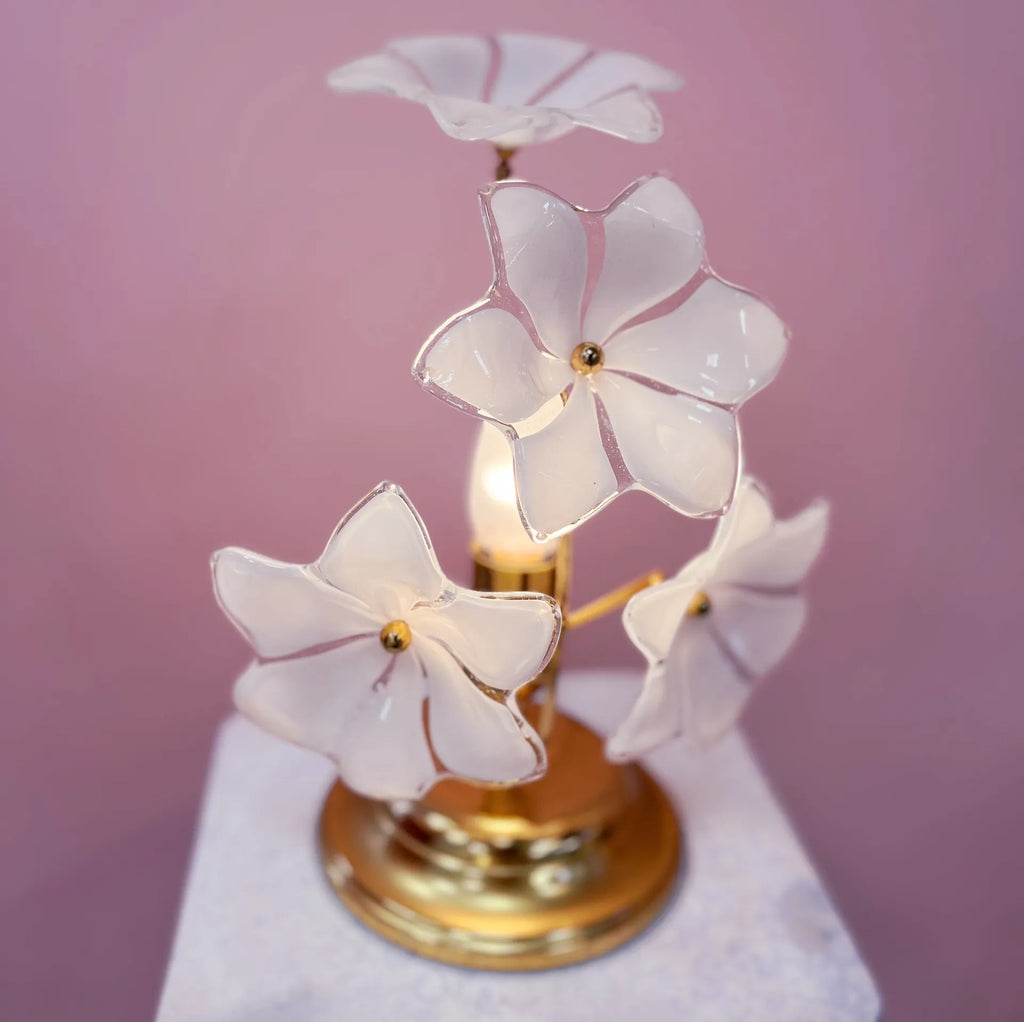Lampe Fiore Opalino Murano, Italie, années 70 - Club Barbara