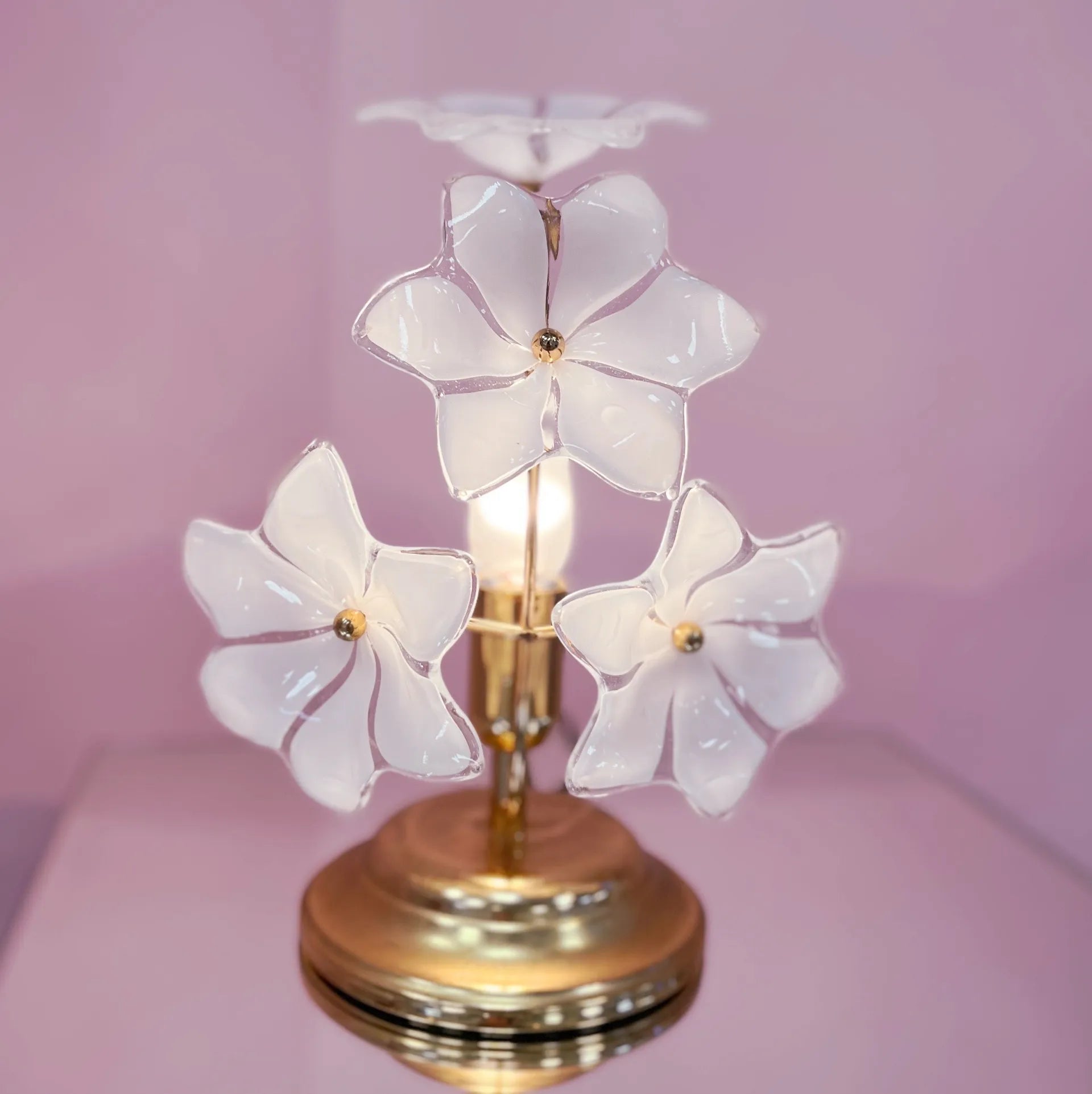 Lampe Fiore Opalino Murano, Italie, années 70 - Club Barbara