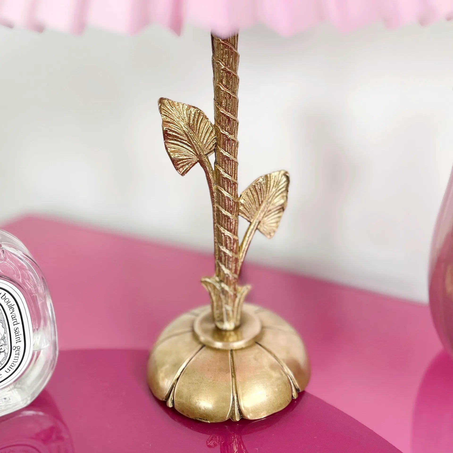 Lampe fleur laiton 70s - Club Barbara