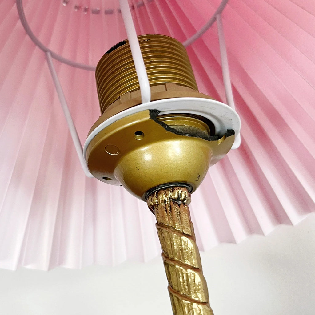Lampe fleur laiton 70s - Club Barbara