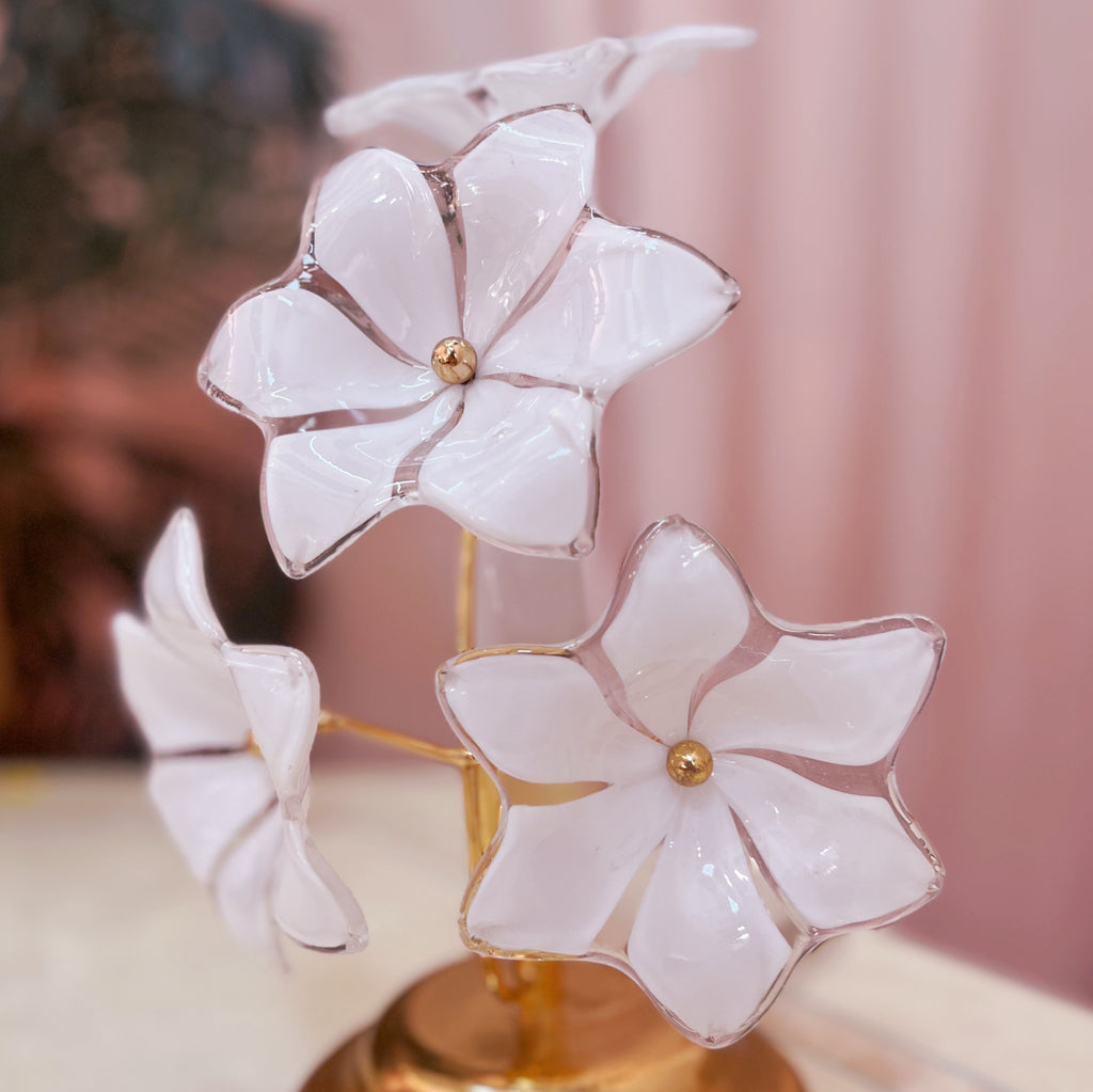 Lampe Fiore Opalino Murano, Italie, années 70