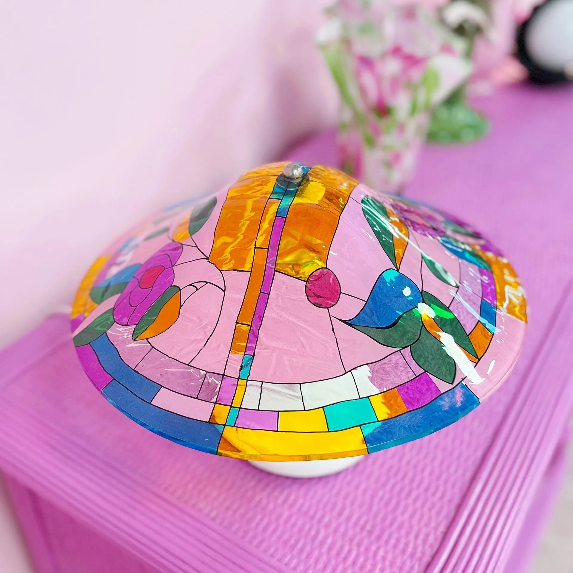 Lampe italienne multicolore, Toffoli, années 80 - Club Barbara