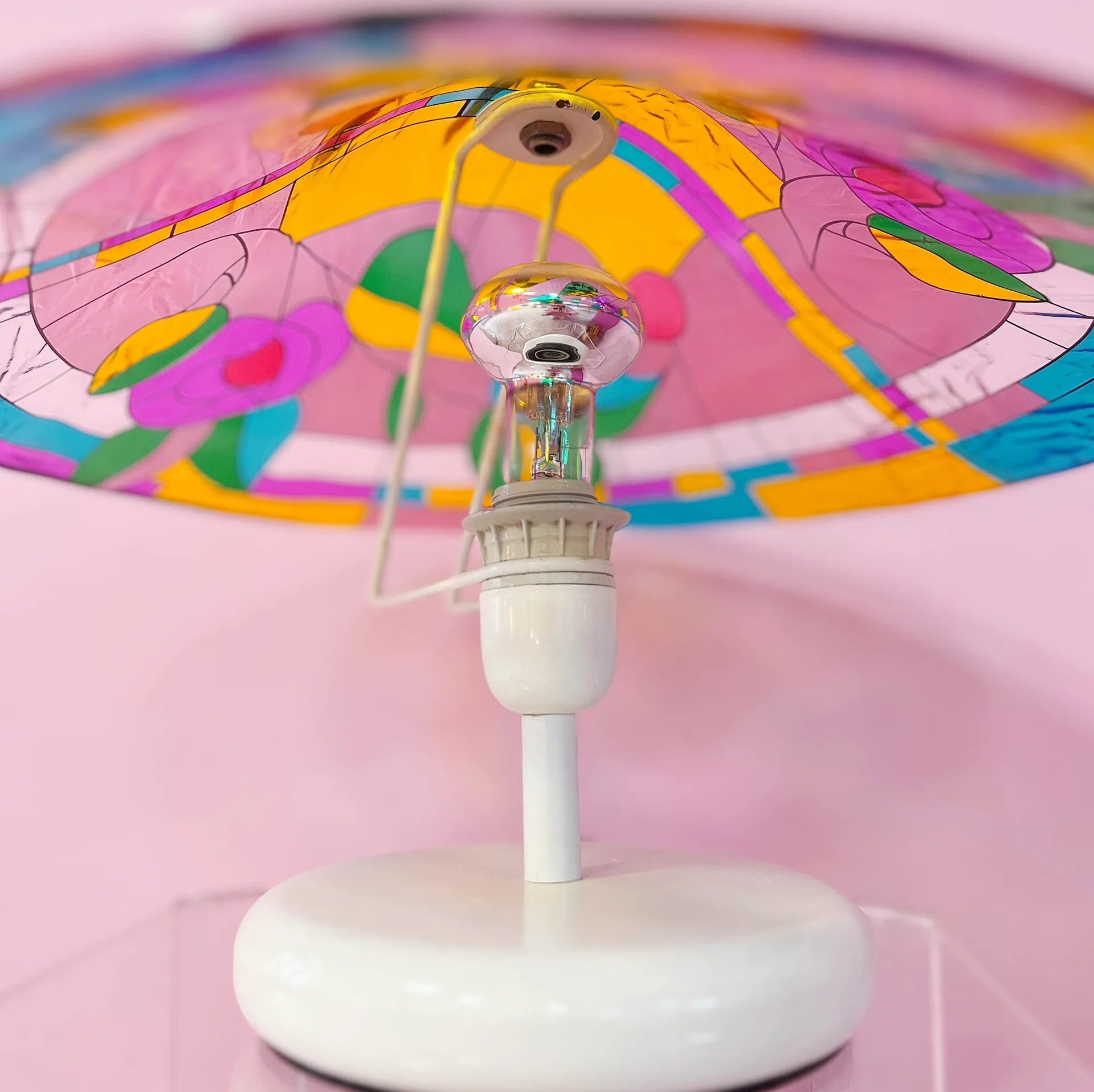 Lampe italienne multicolore, Toffoli, années 80 - Club Barbara