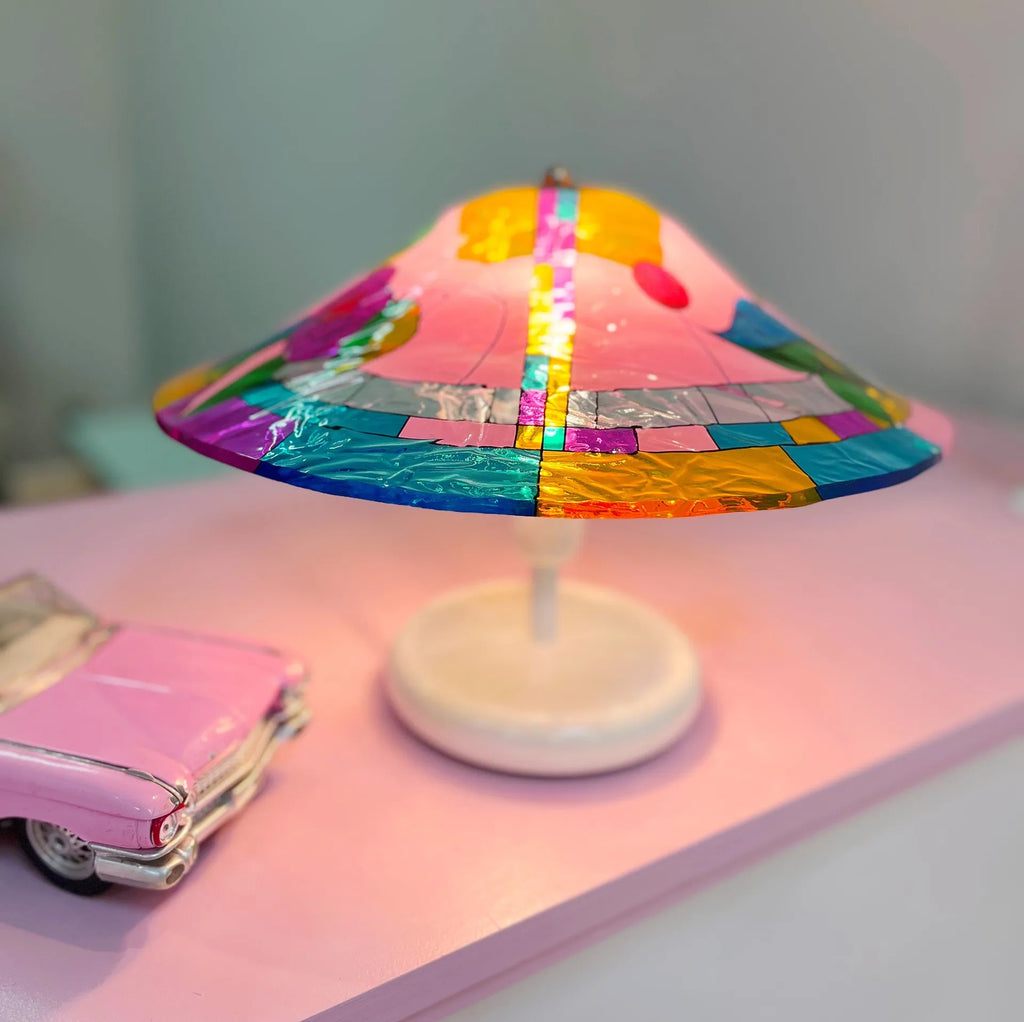 Lampe italienne multicolore, Toffoli, années 80 - Club Barbara