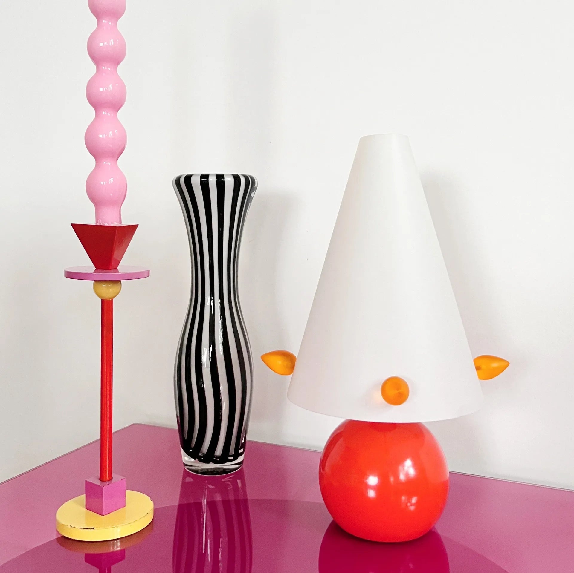 Lampe Memphis Design orange - Club Barbara