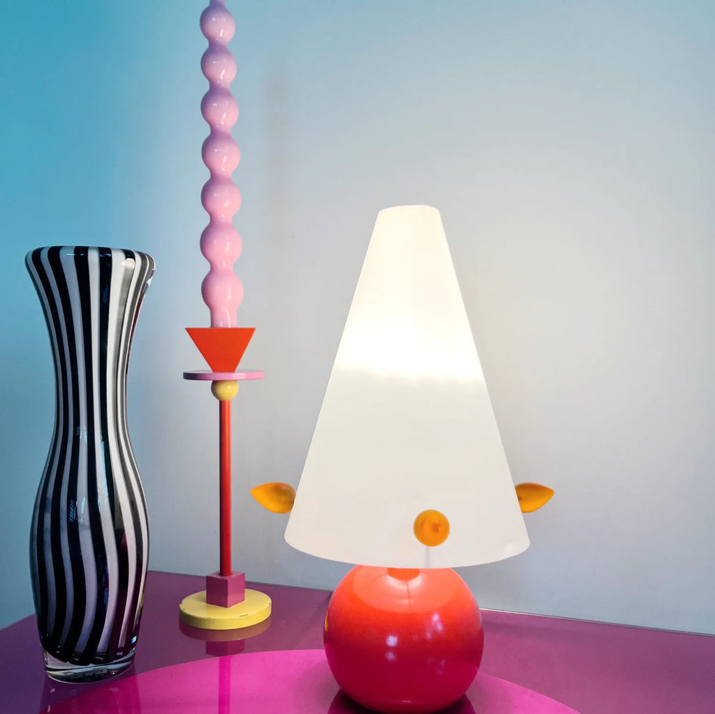 Lampe Memphis Design orange - Club Barbara