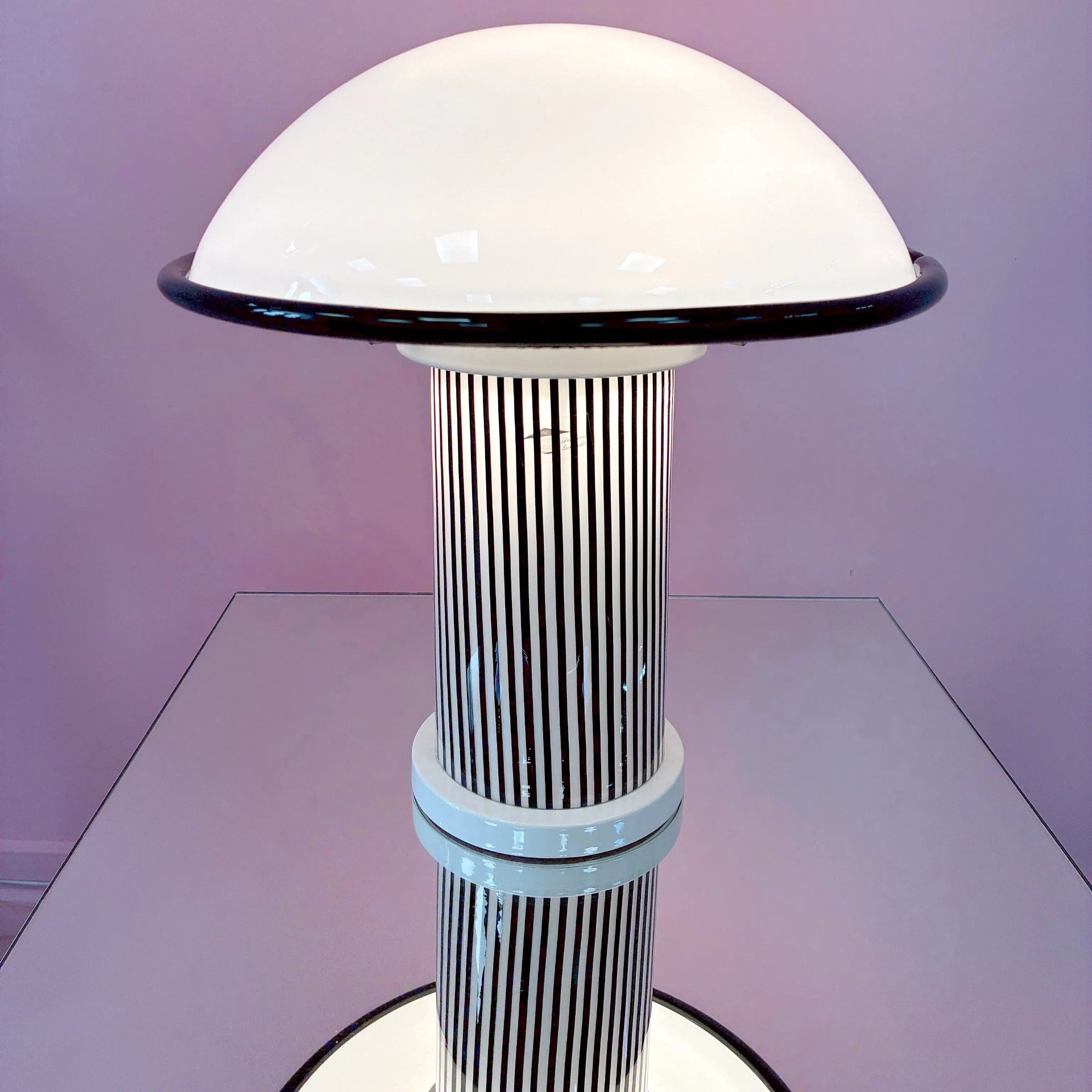Lampe de table Zonca Voghera en verre de Murano, label Vetri Murano authentifié, Italie
