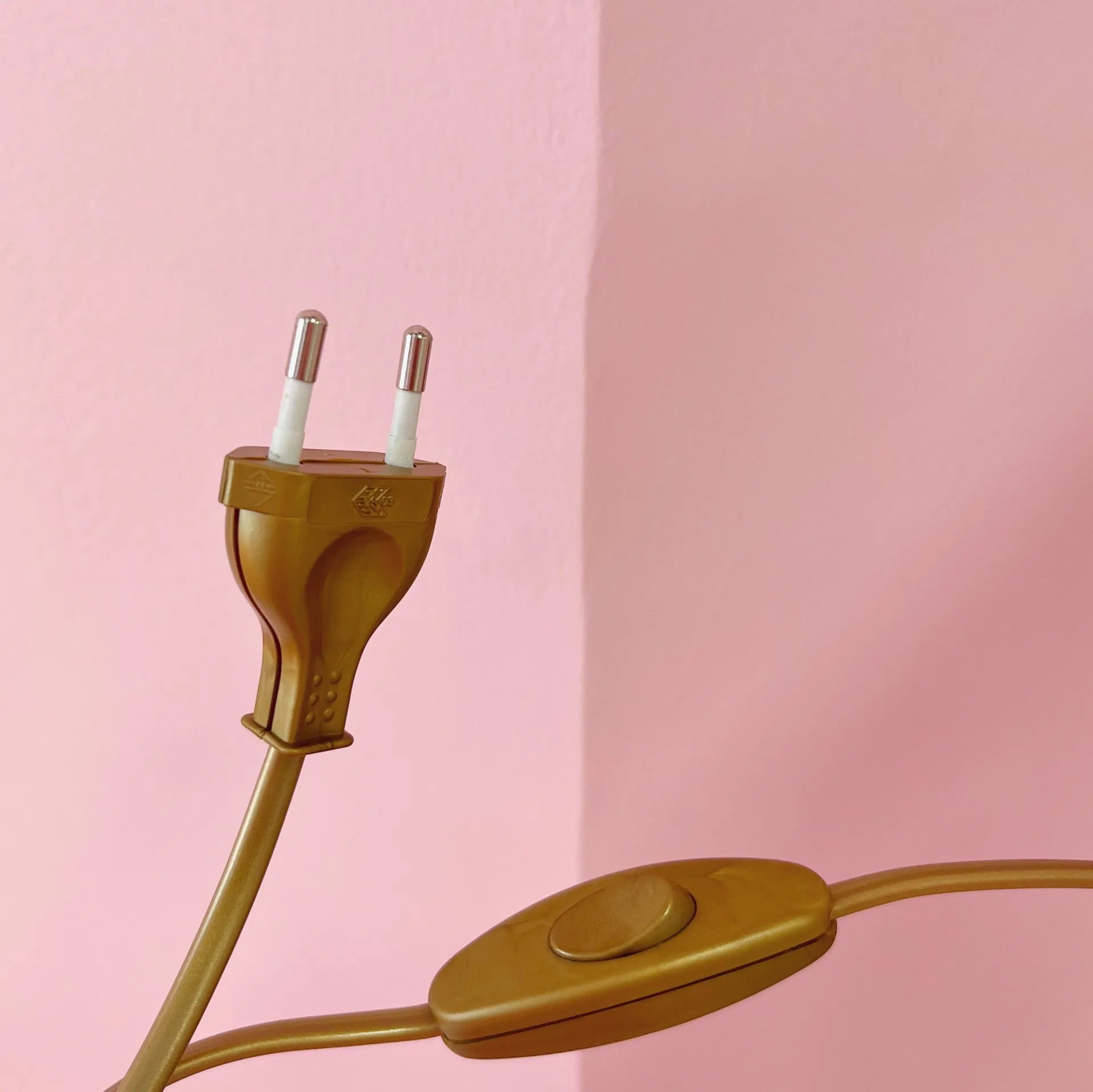 Lampe Murano rose double feu, Italie 80 - Club Barbara