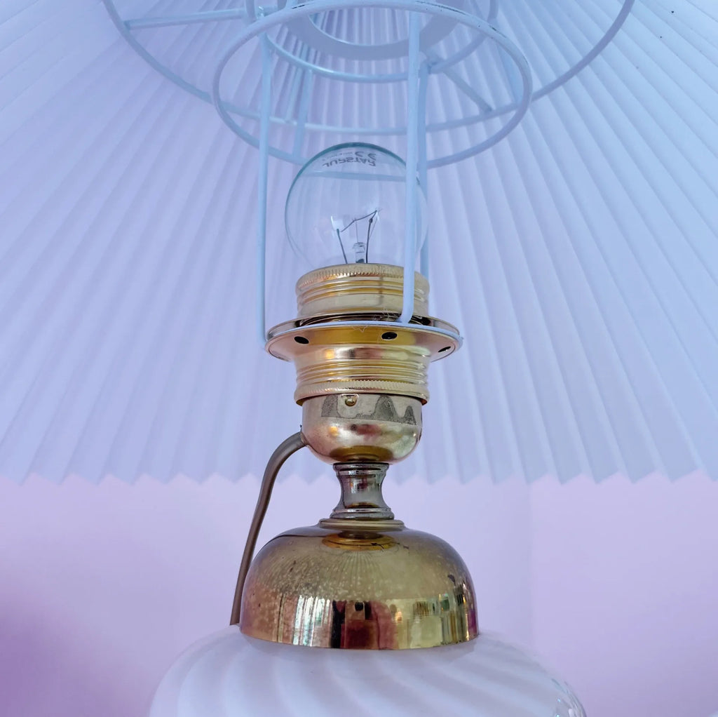 Lampe Murano rose double feu, Italie 80 - Club Barbara