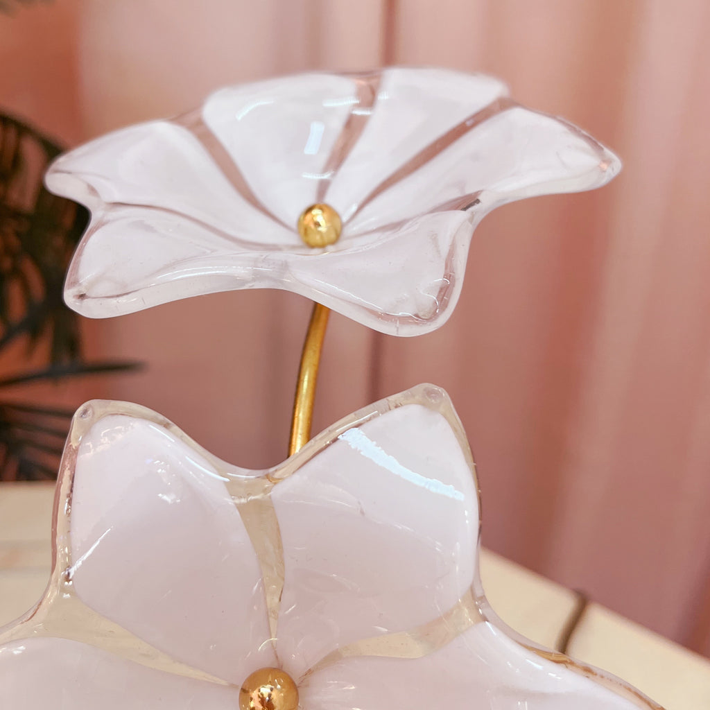 Lampe Fiore Opalino Murano, Italie, années 70