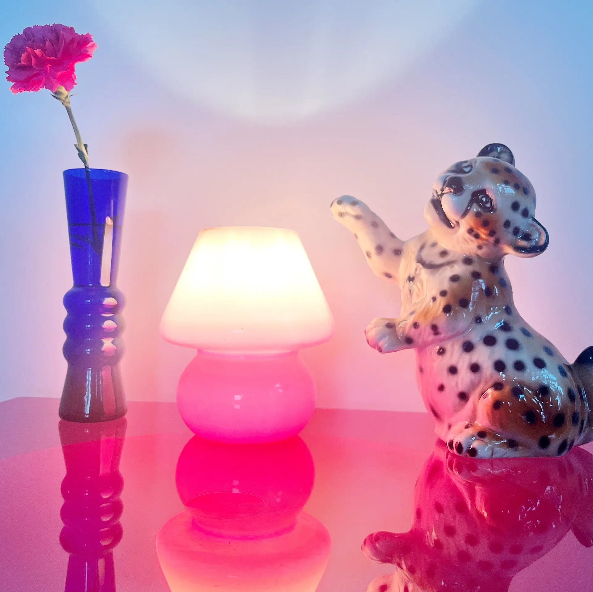 Lampe mushroom glossy pink - Club Barbara