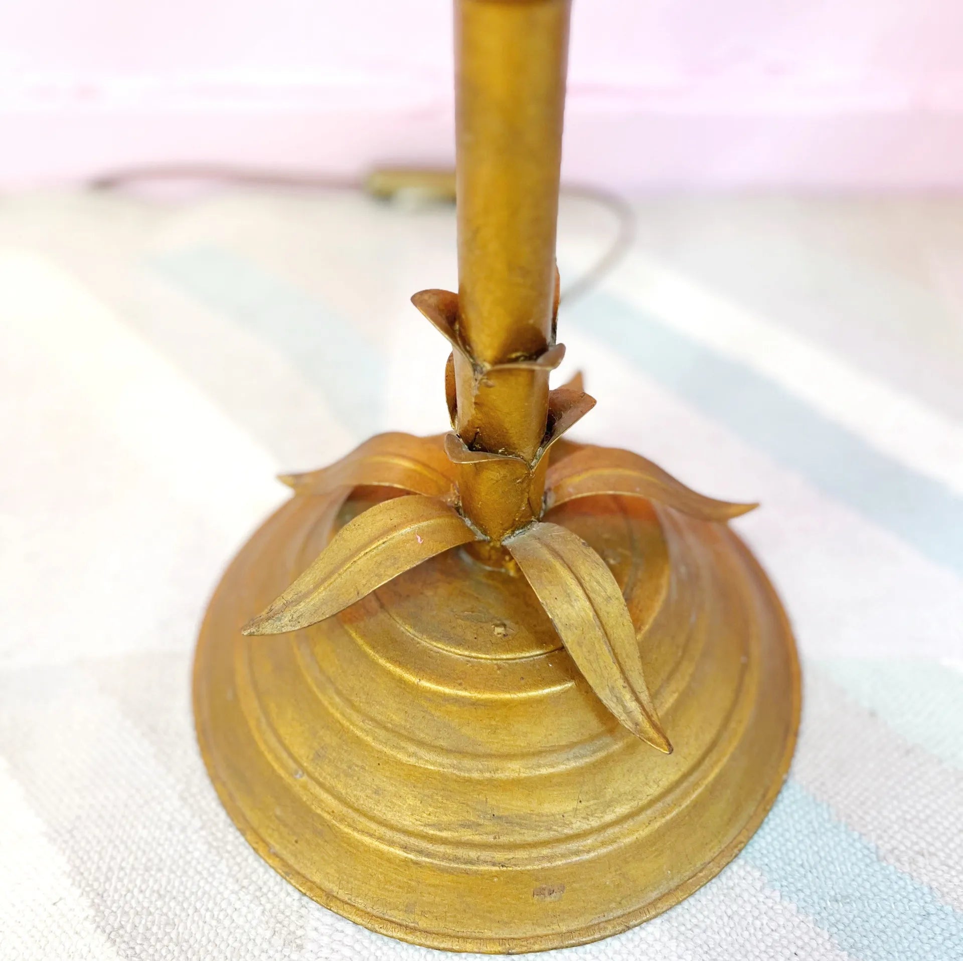 Lampe palmier Gold Hollywood Regency 70s - Club Barbara