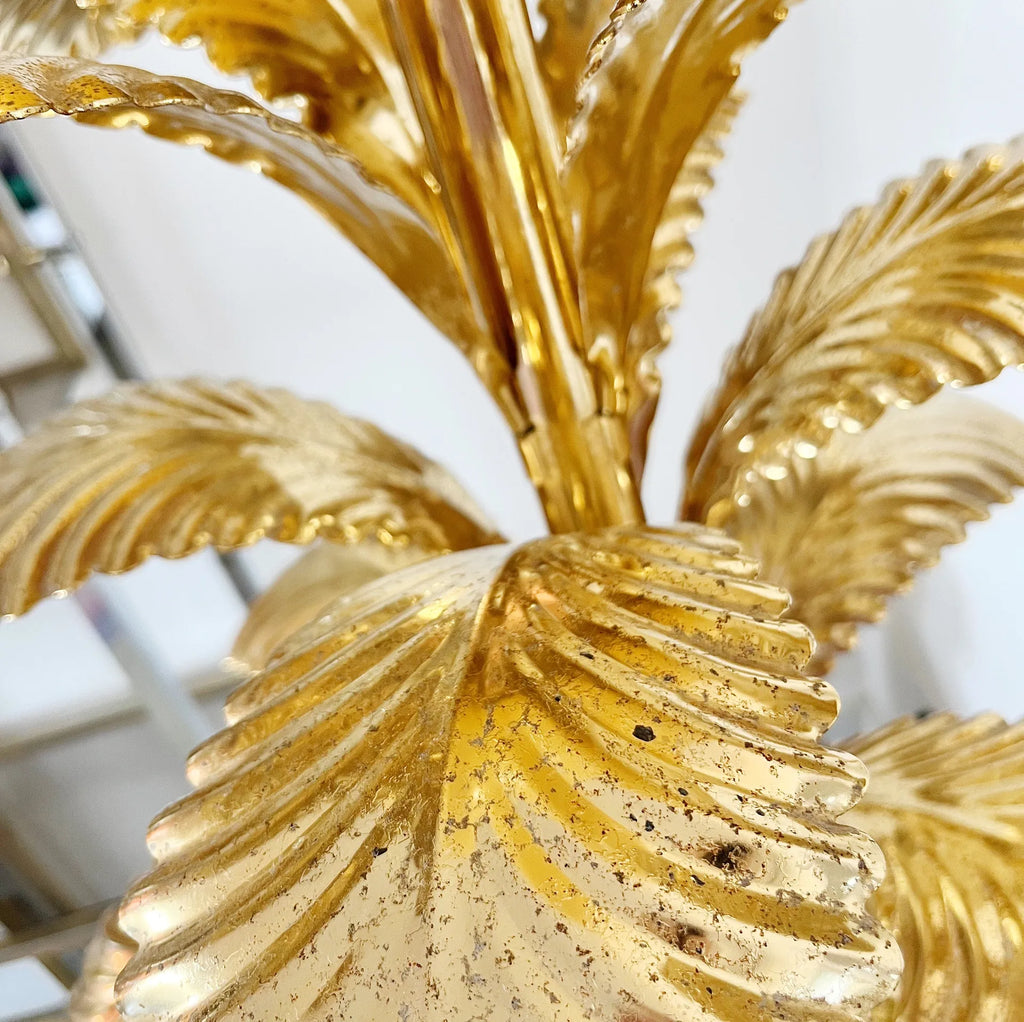 Lampe palmier Hollywood Regency italienne 80s petit modèle - Club Barbara