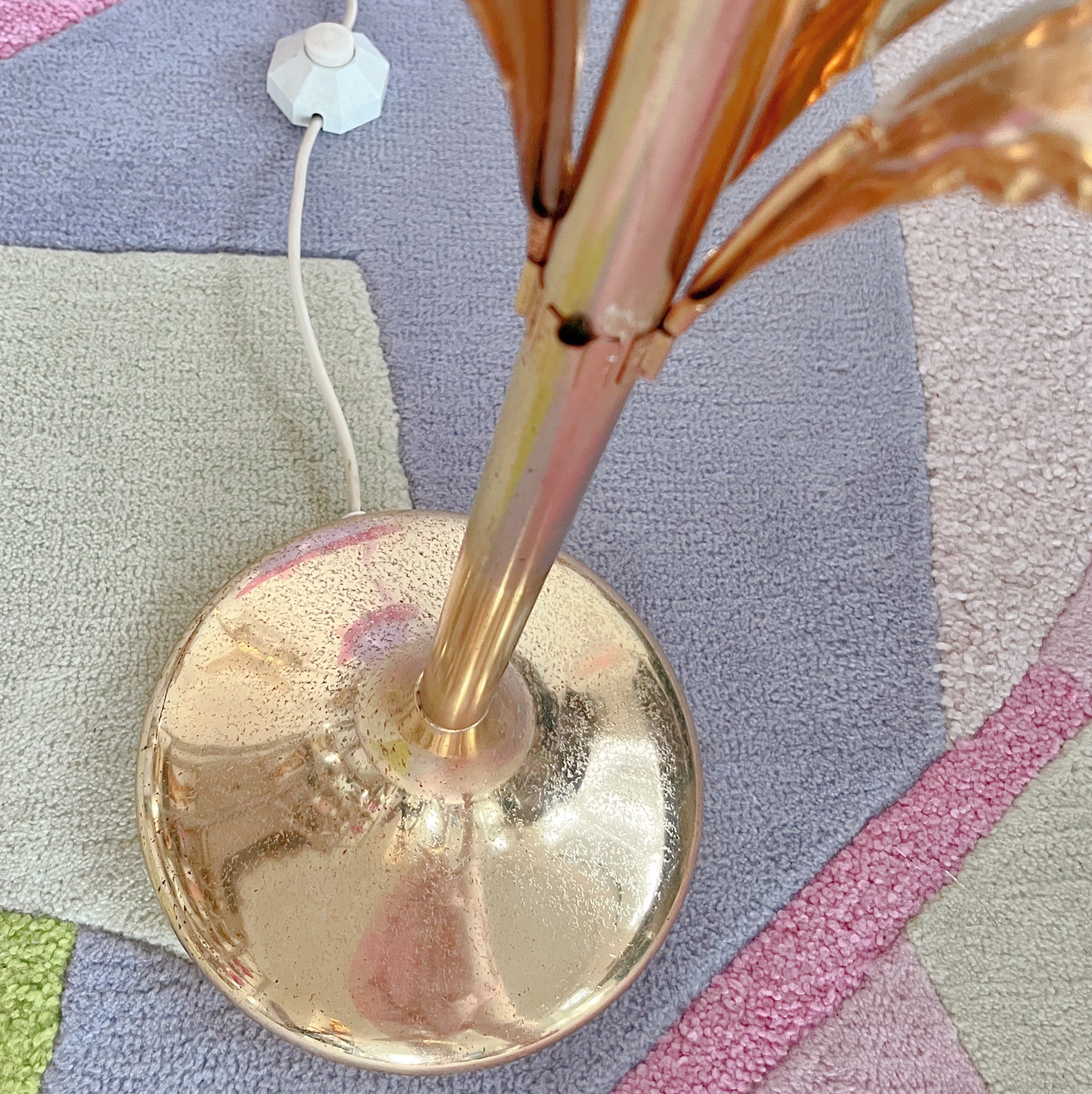 Lampe palmier Hollywood Regency italienne 80s petit modèle