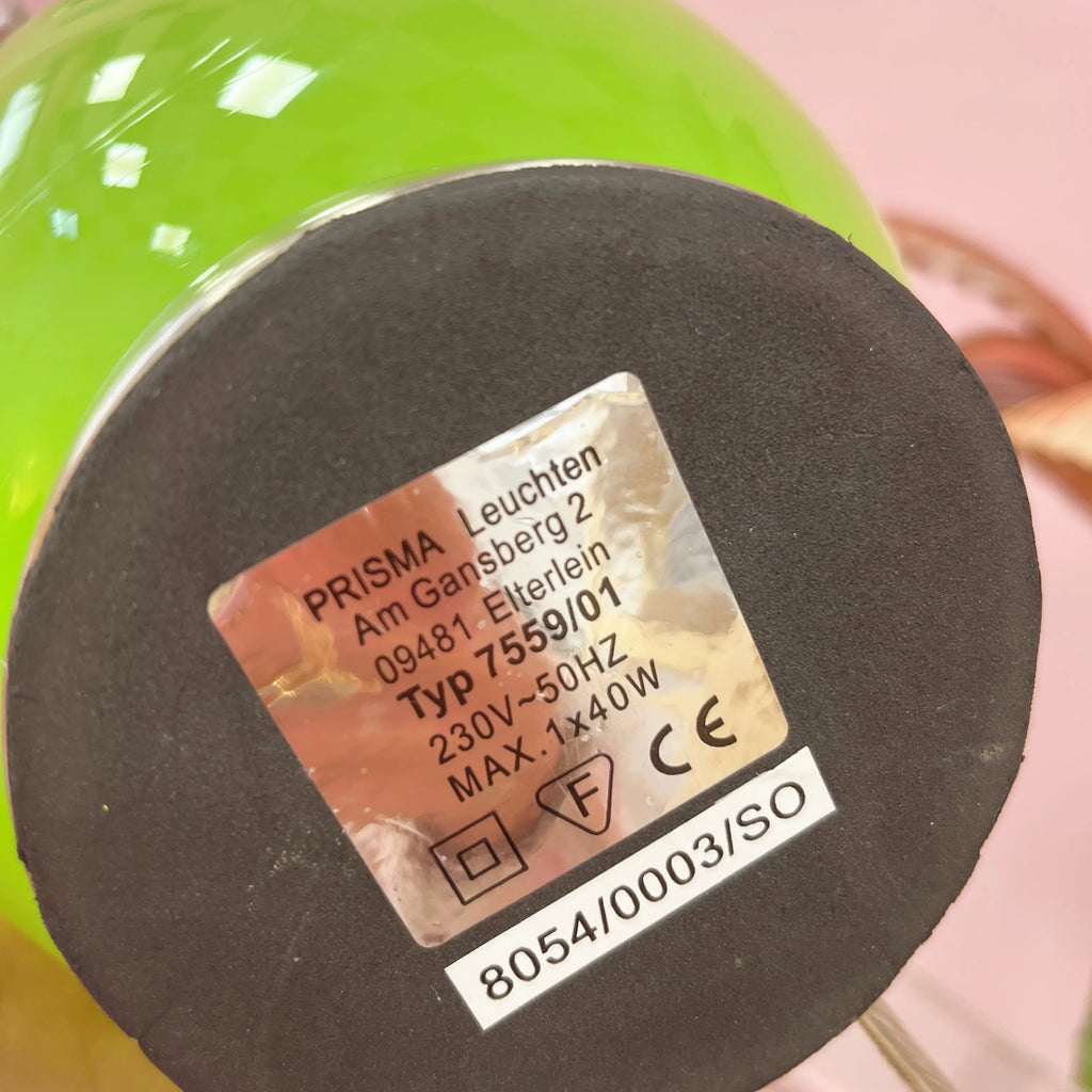 Lampe pomme vintage en verre vert Club Barbara
