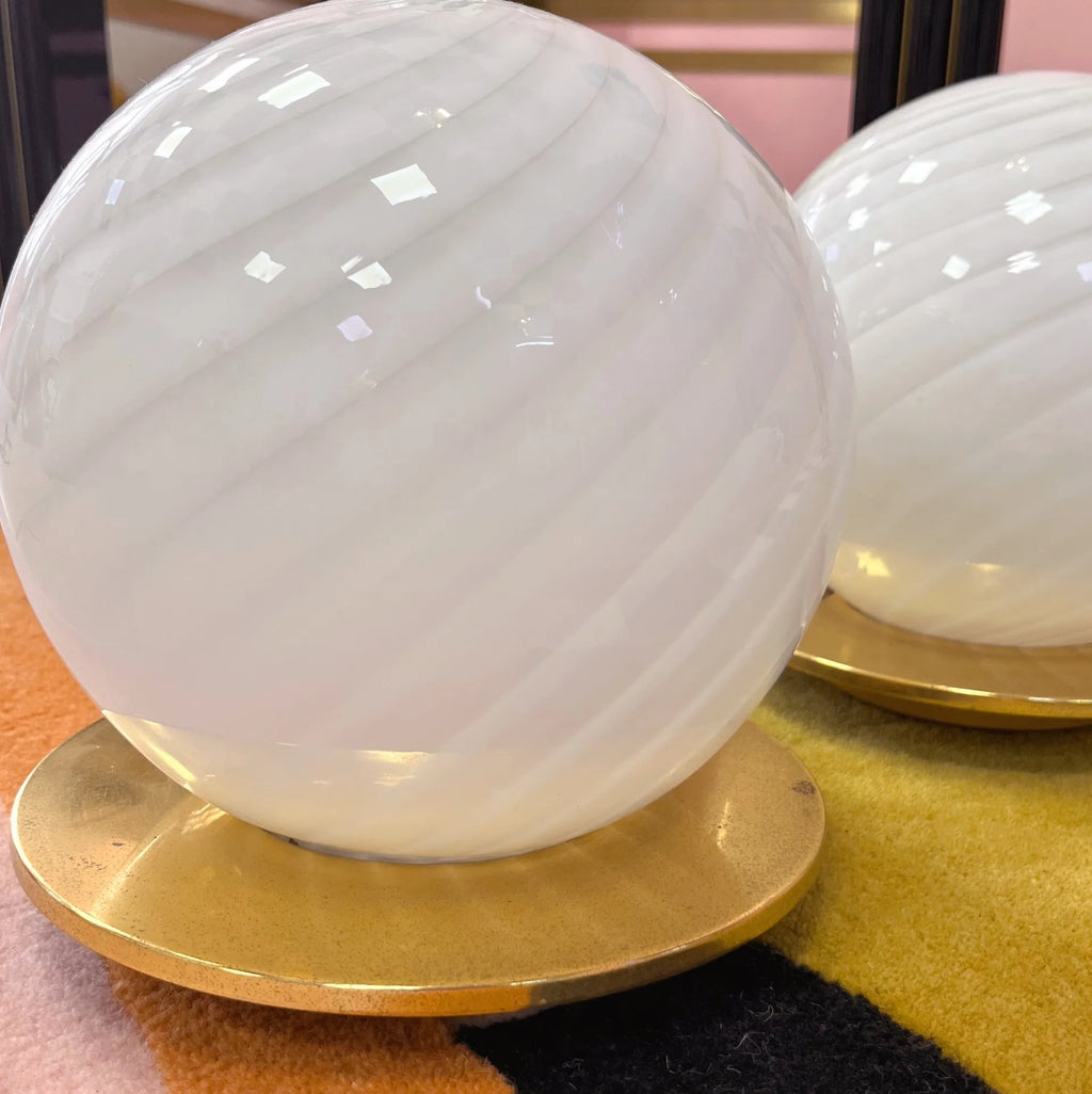 Lampe Sphère en Verre de Murano – Années 70 - Club Barbara