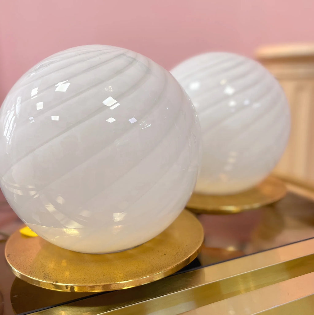 Lampe Sphère en Verre de Murano – Années 70 - Club Barbara
