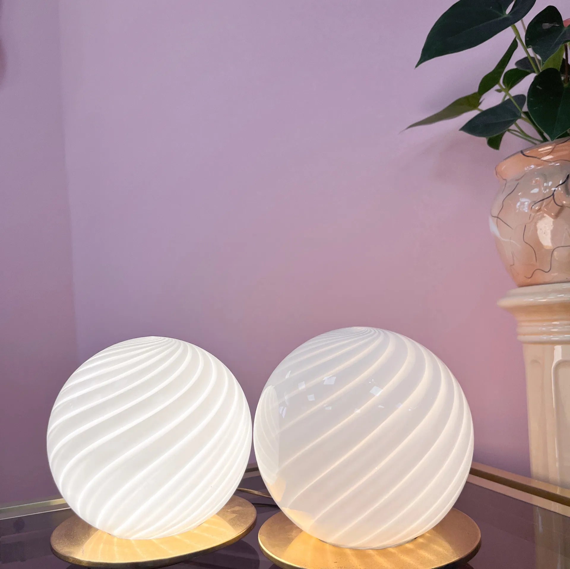 Lampe Sphère en Verre de Murano – Années 70 - Club Barbara