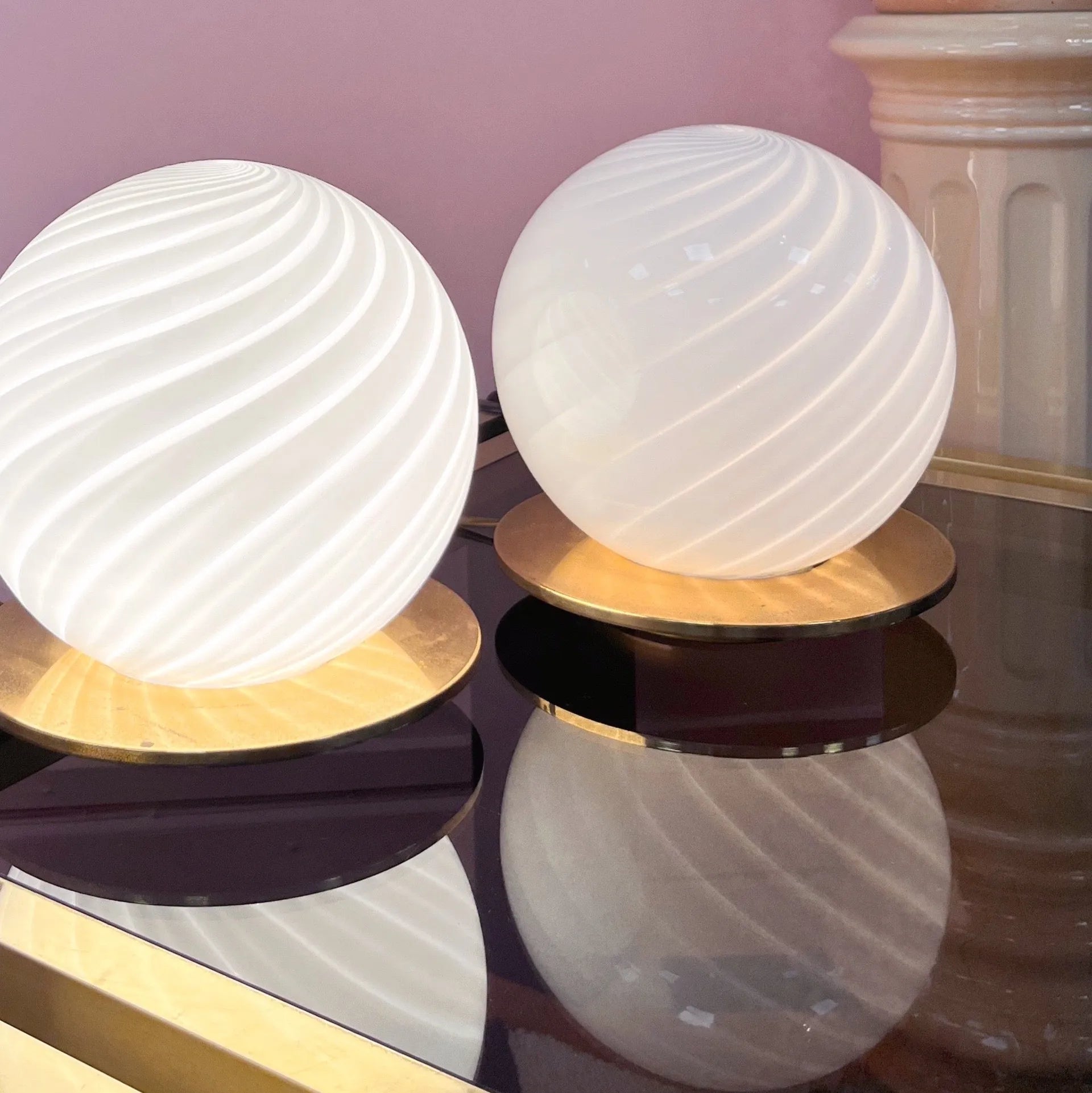 Lampe Sphère en Verre de Murano – Années 70 - Club Barbara