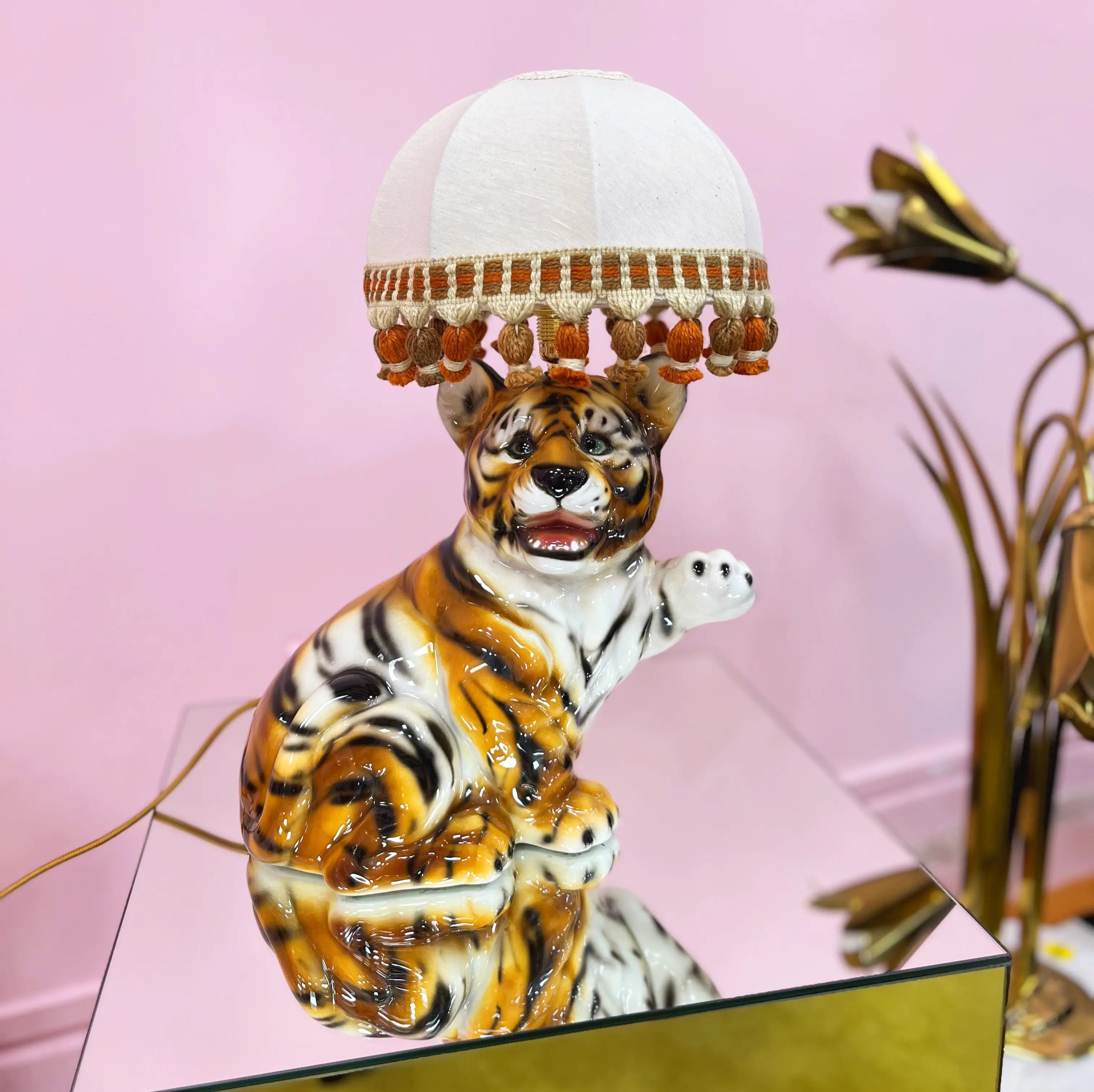 Lampe bébé tigre artisanale – Pièce unique - Italie