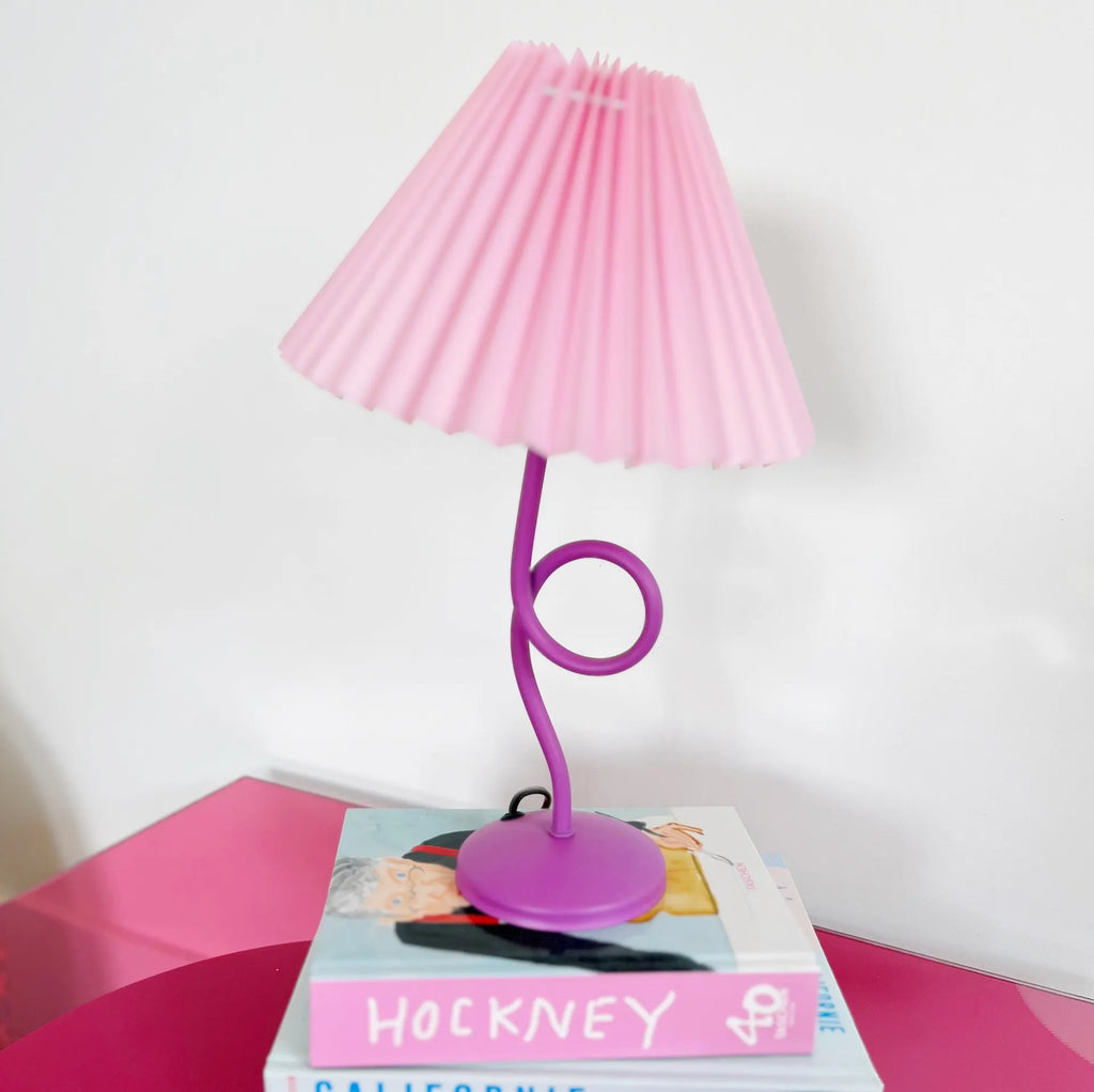 Lampe tortillon violette - Club Barbara