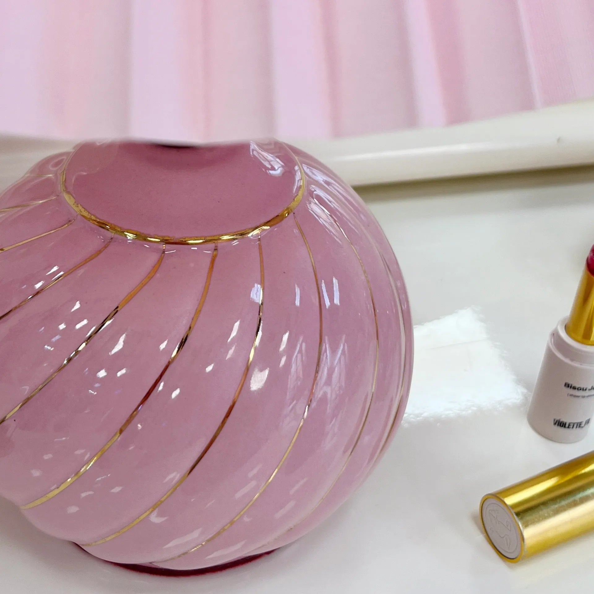 Lampe Twist Rose – Italie, Années 80 - Club Barbara