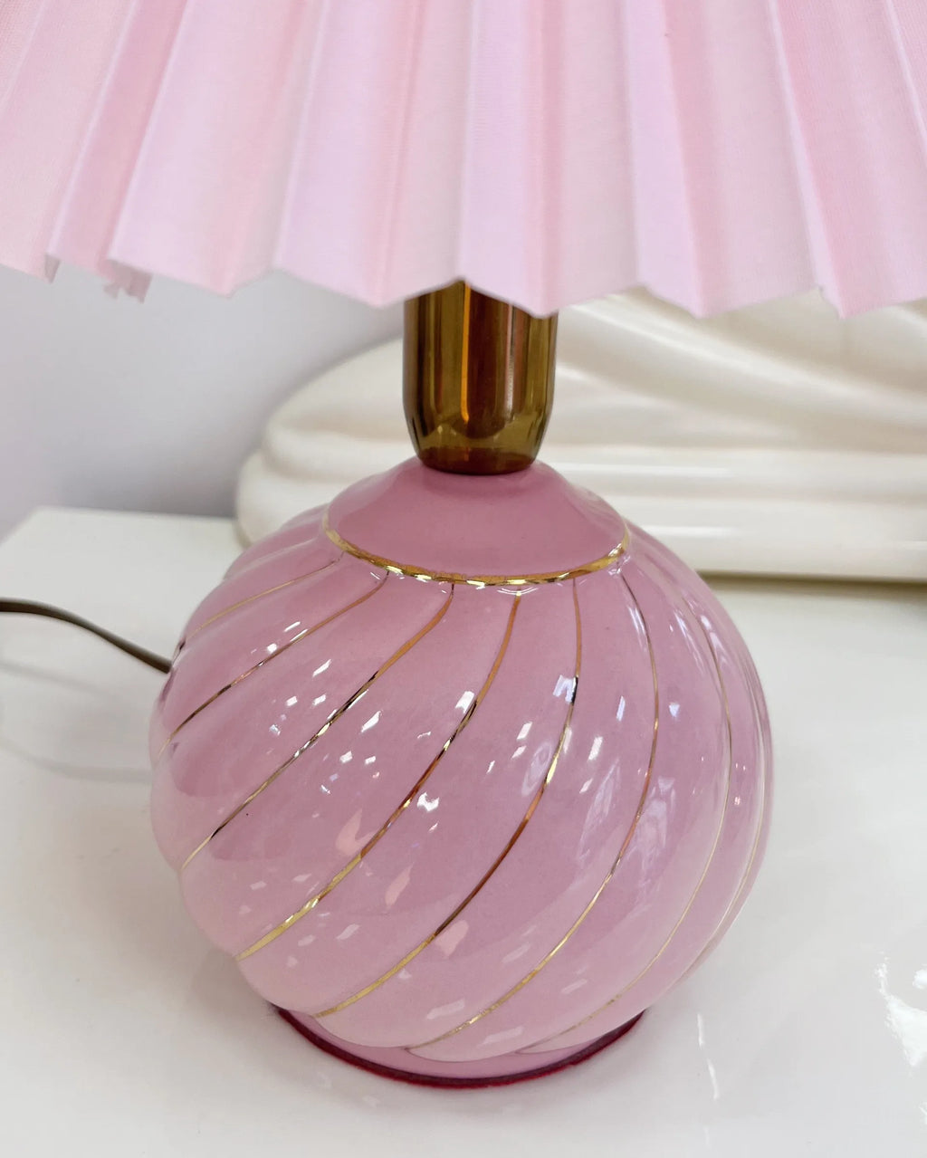Lampe Twist Rose – Italie, Années 80 - Club Barbara