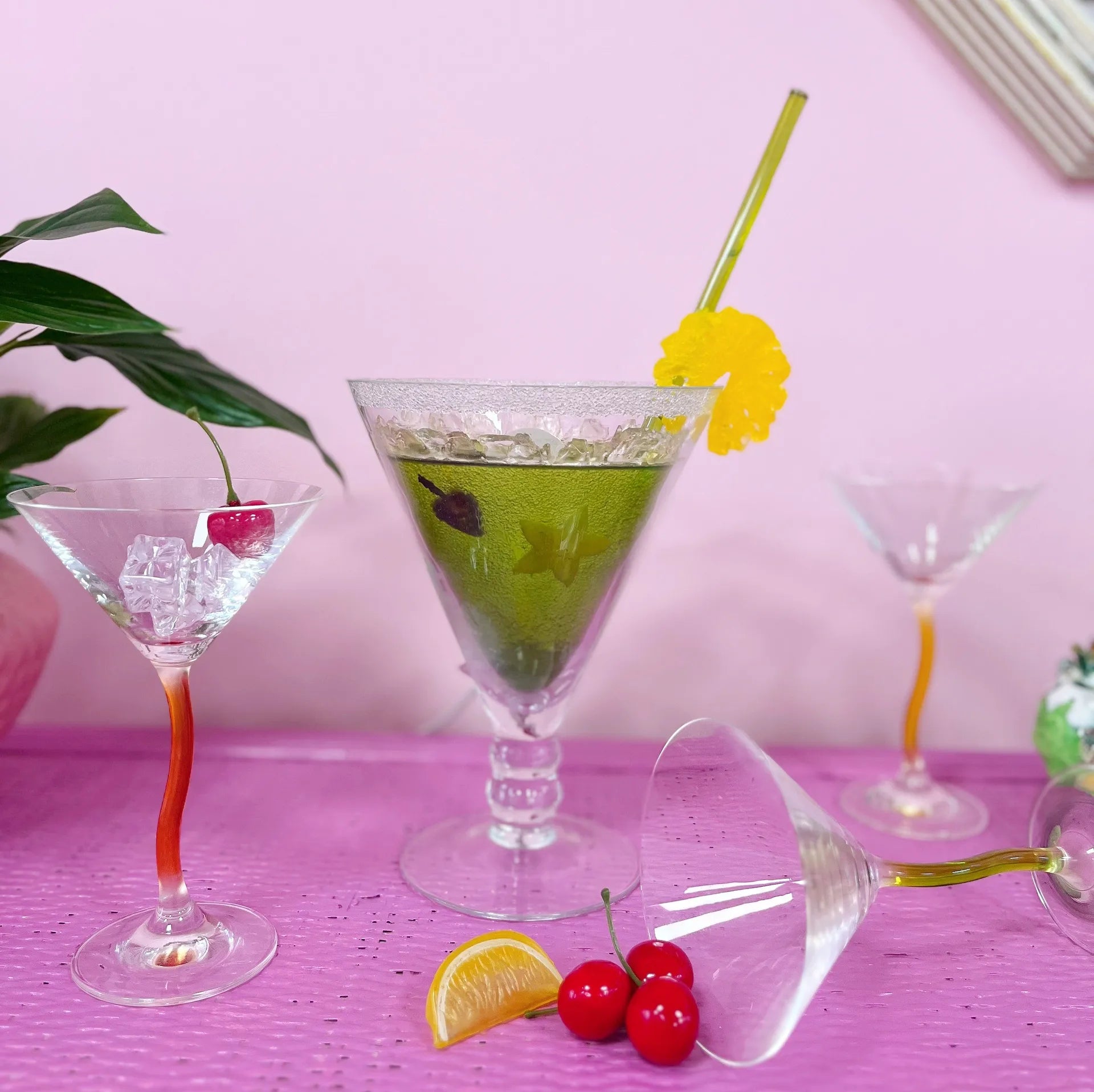 Lampe verre-cocktail 90s neuve - Club Barbara