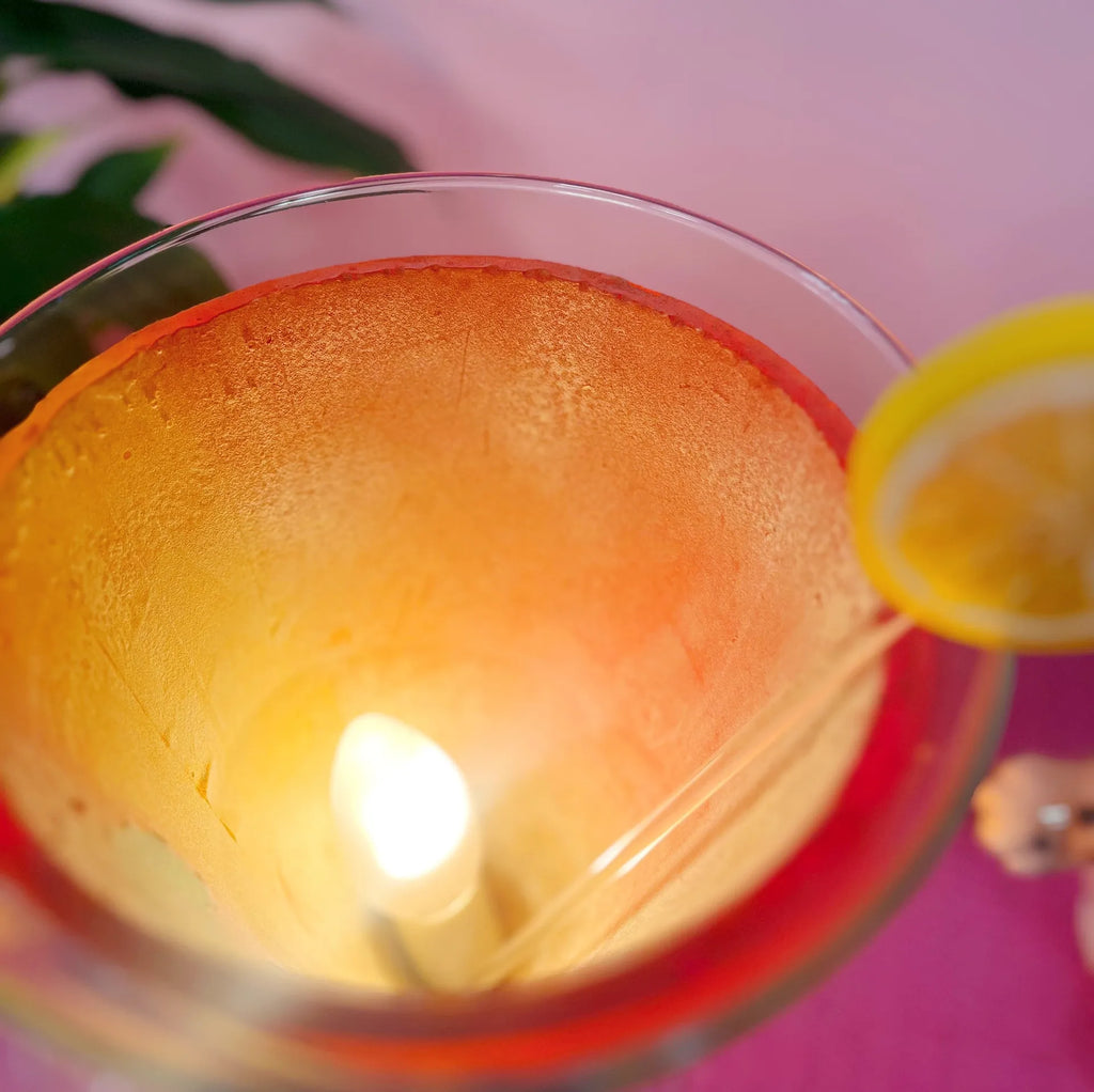 Lampe verre-cocktail XL 80s palmiers - Club Barbara