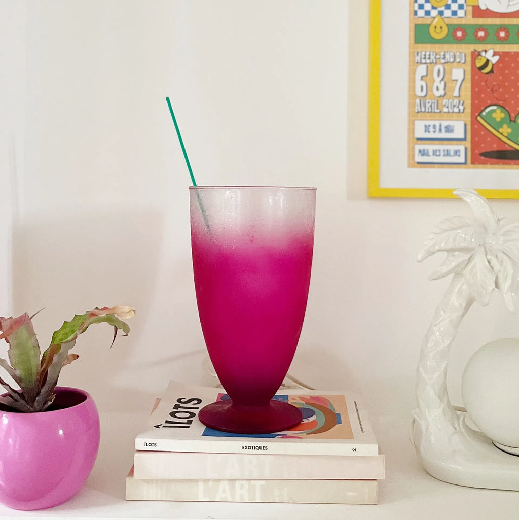 Lampe verre-cocktail XL 80s rose - Club Barbara