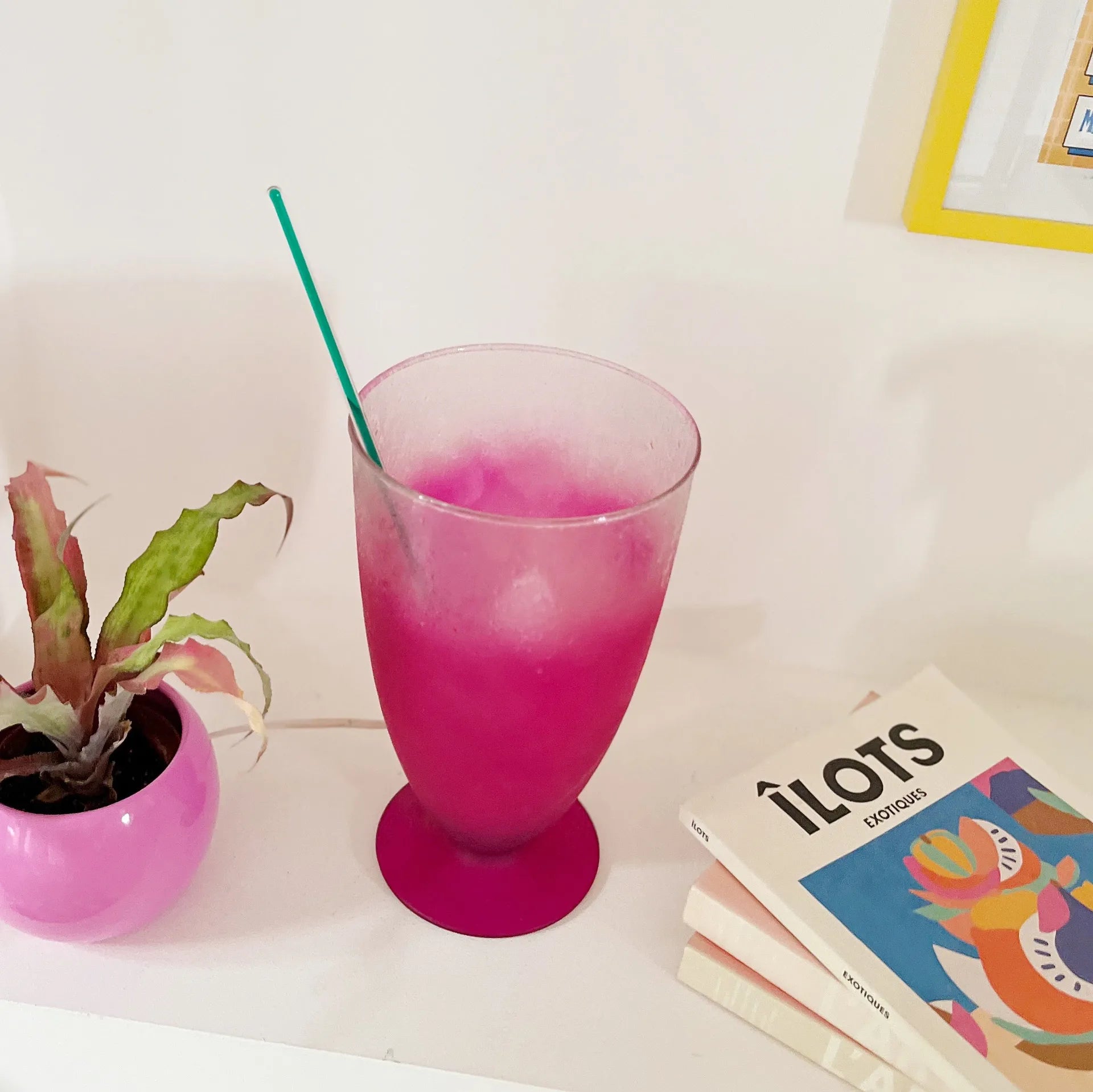 Lampe verre-cocktail XL 80s rose - Club Barbara