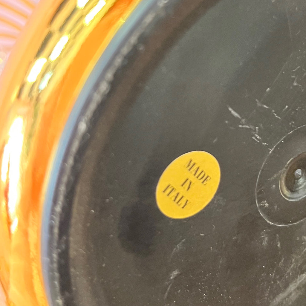 Lampe pampilles & fleurs en verre, Plaqué or 24k, Années 70