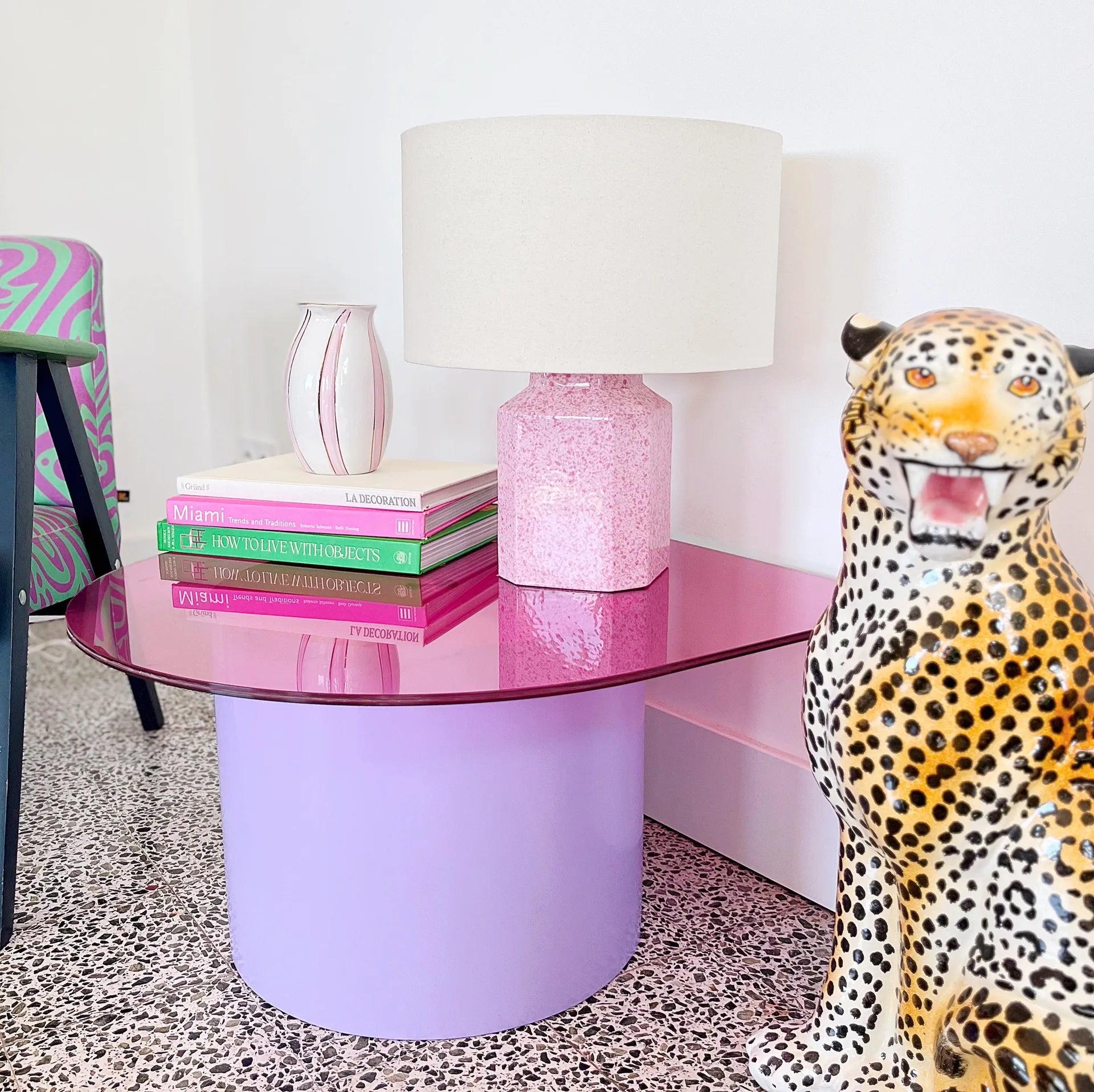 Lampe vintage granit rose - Club Barbara