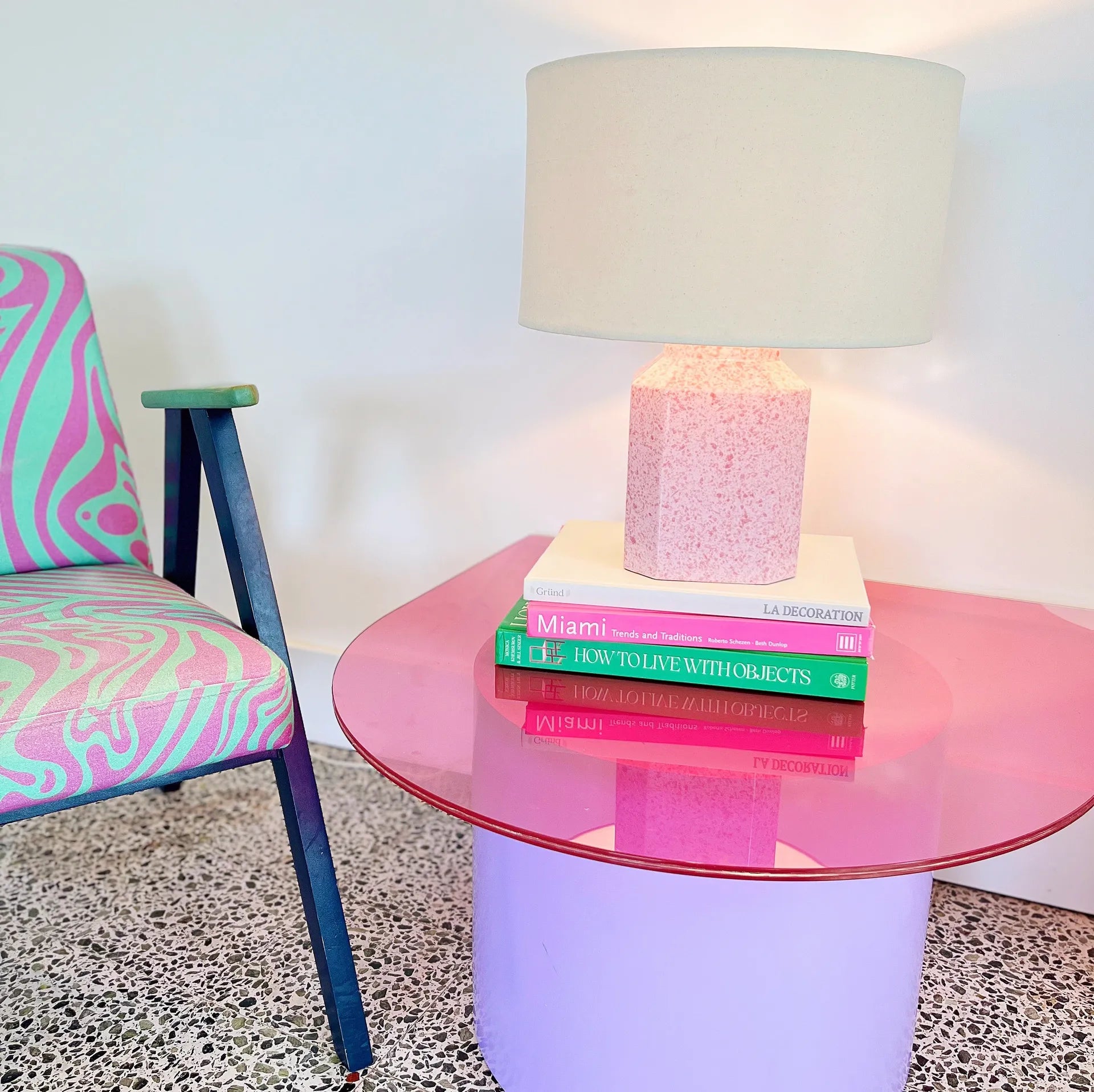 Lampe vintage granit rose - Club Barbara
