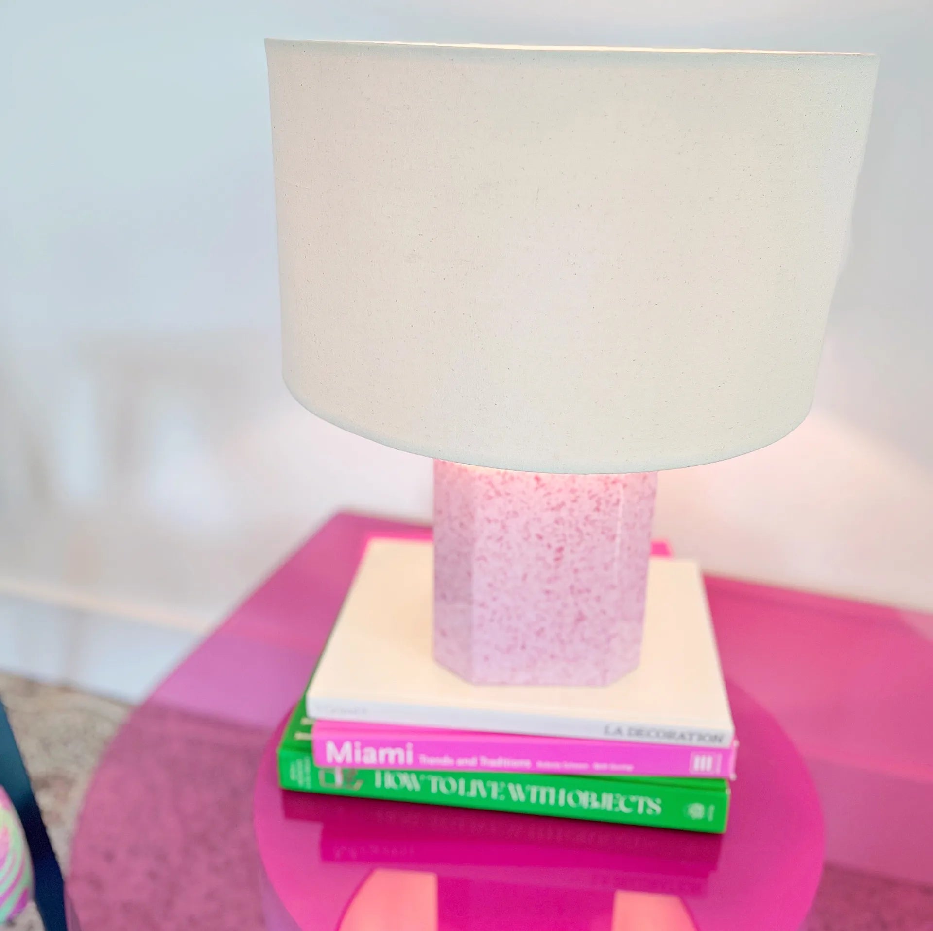 Lampe vintage granit rose - Club Barbara