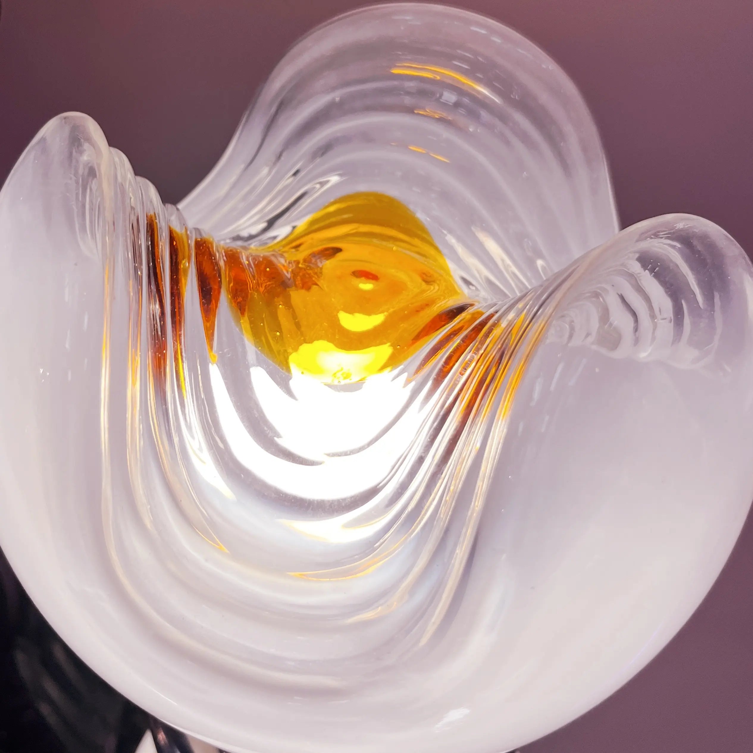 Lampe vintage Murano Lattimo, Mazzega, Italie, années 70