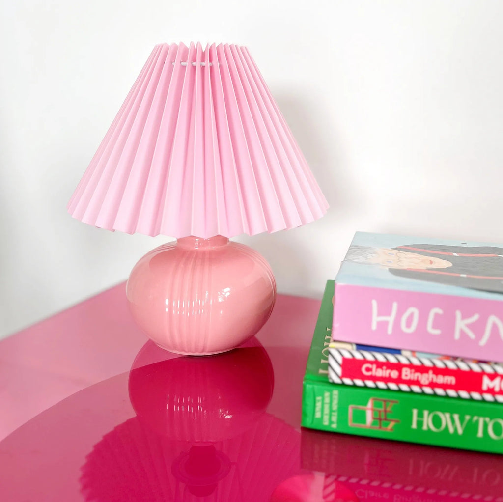 Lampe vintage rose pastel - Club Barbara