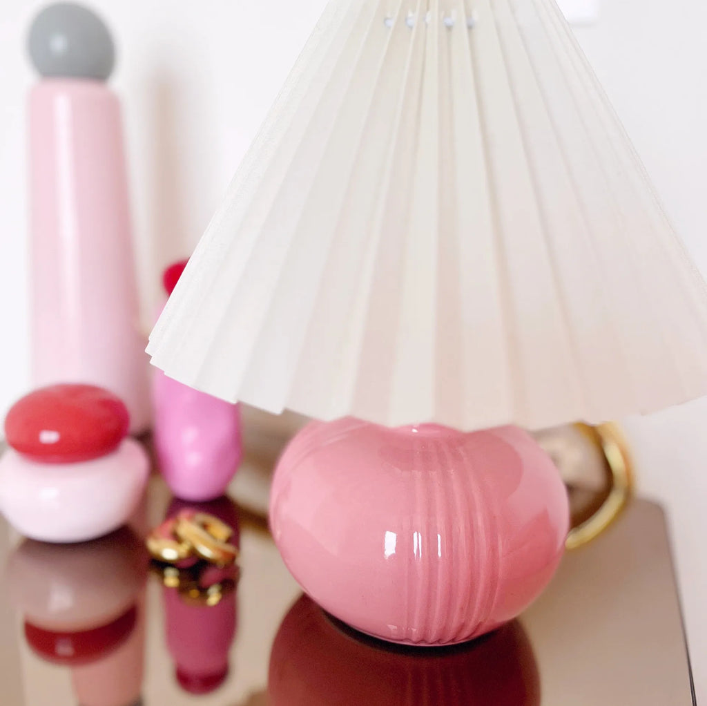 Lampe vintage rose pastel - Club Barbara